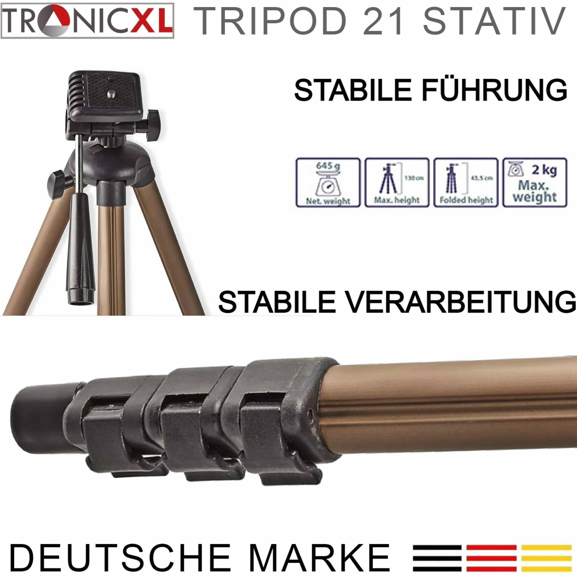 Statyw budowlany 1,30 m do lasera krzyżowego, Einhell Bosch Dewalt Makita 1/4 cala 3/8