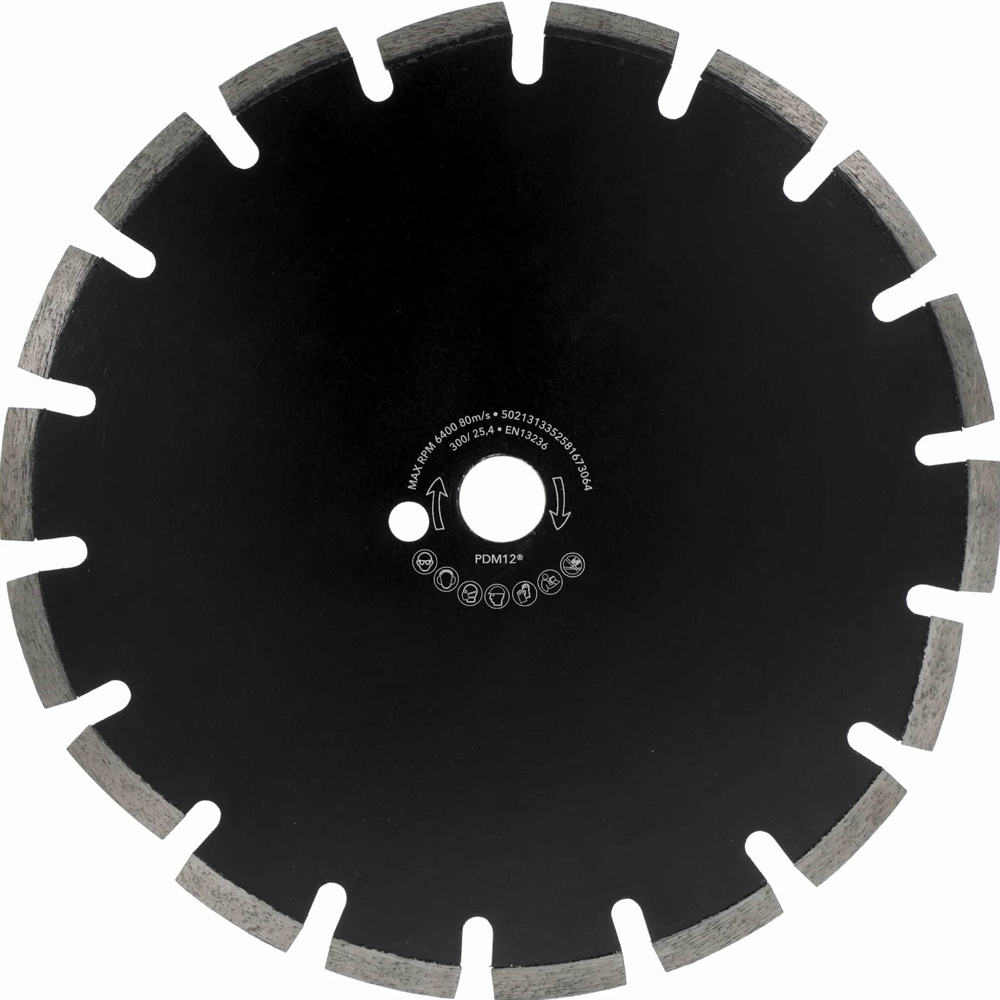PRODIAMANT Premium diamentowa tarcza do cięcia 300 mm asfaltu (300/25,4 mm) z segmentami ochronnymi do profesjonalnego zastosowania