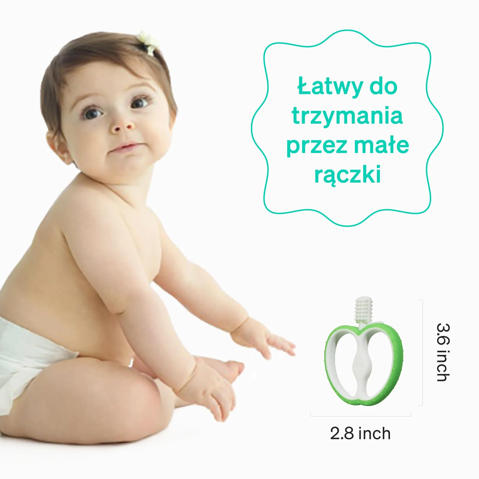 LoveNoobs Training Baby Toothbrush Silicone - 360° Infant Toothbrush, Teethers for Babies, Teething Toys