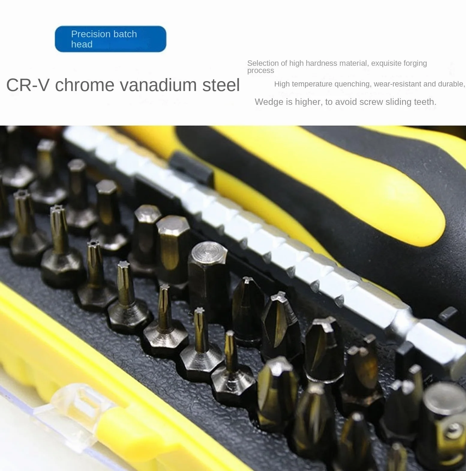 Klucze Nasadowe Zestaw 48 Śrubokrętów, Zestaw Narzędzi Ręcznych Dla Mechaników Ze Schowkiem Dla Właścicieli Domów Do Naprawy(Yellow)