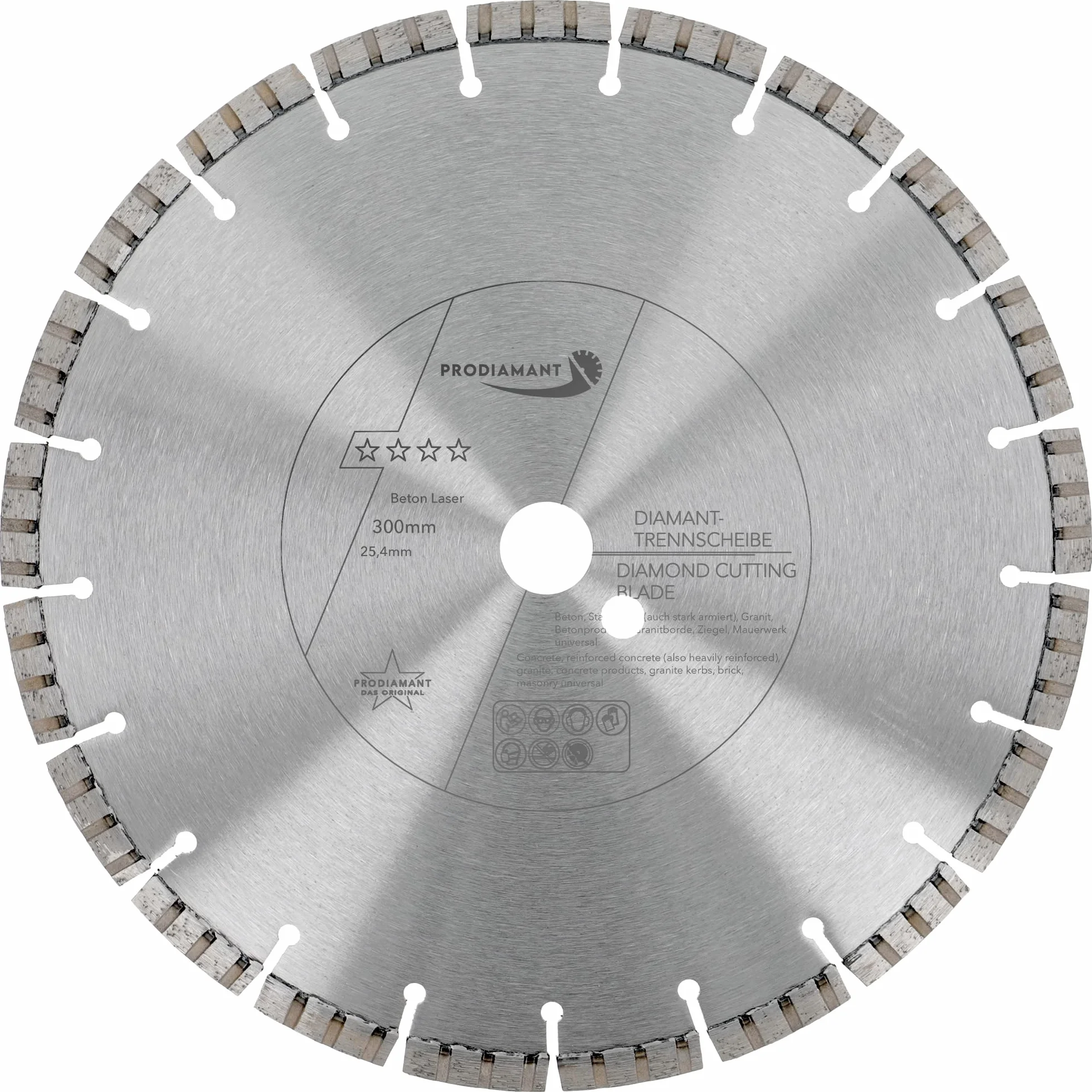 PRODIAMANT Premium diamentowa tarcza do cięcia betonu Laser 300 mm x 25,4 mm diamentowa tarcza do cięcia spawana laserowo