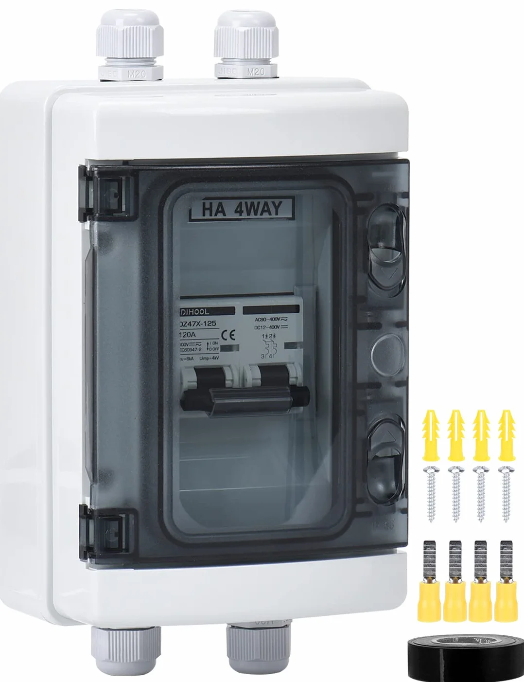 DIHOOL Wyłącznik nadprądowy DC 12V 120A 2-biegunowy IP65