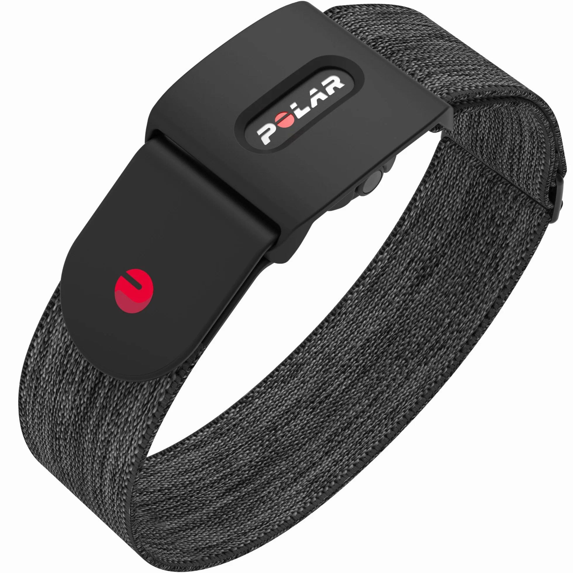 Polar Verity Sense - Optyczny czujnik tętna z opaską na rękę - ANT+ - Dual Bluetooth - Sportowy sensor tętna jednym przyciskiem - Kompatybilny Peloton, Endomondo, Zwift i innymi, M-XXL, Szary czarny