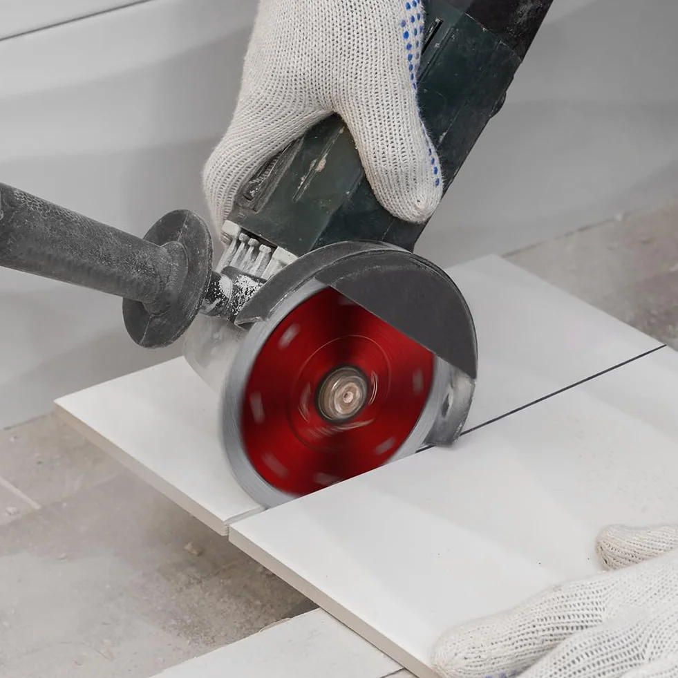 flintronic Diamentowe tarcze tnące 125 mm do szlifierki kątowej, 2 szt. super cienkich diamentowych brzeszczotów, czyste cięcie porcelany, płytek, granitu, marmuru, kamieni, cegieł i ceramiki, cięcie