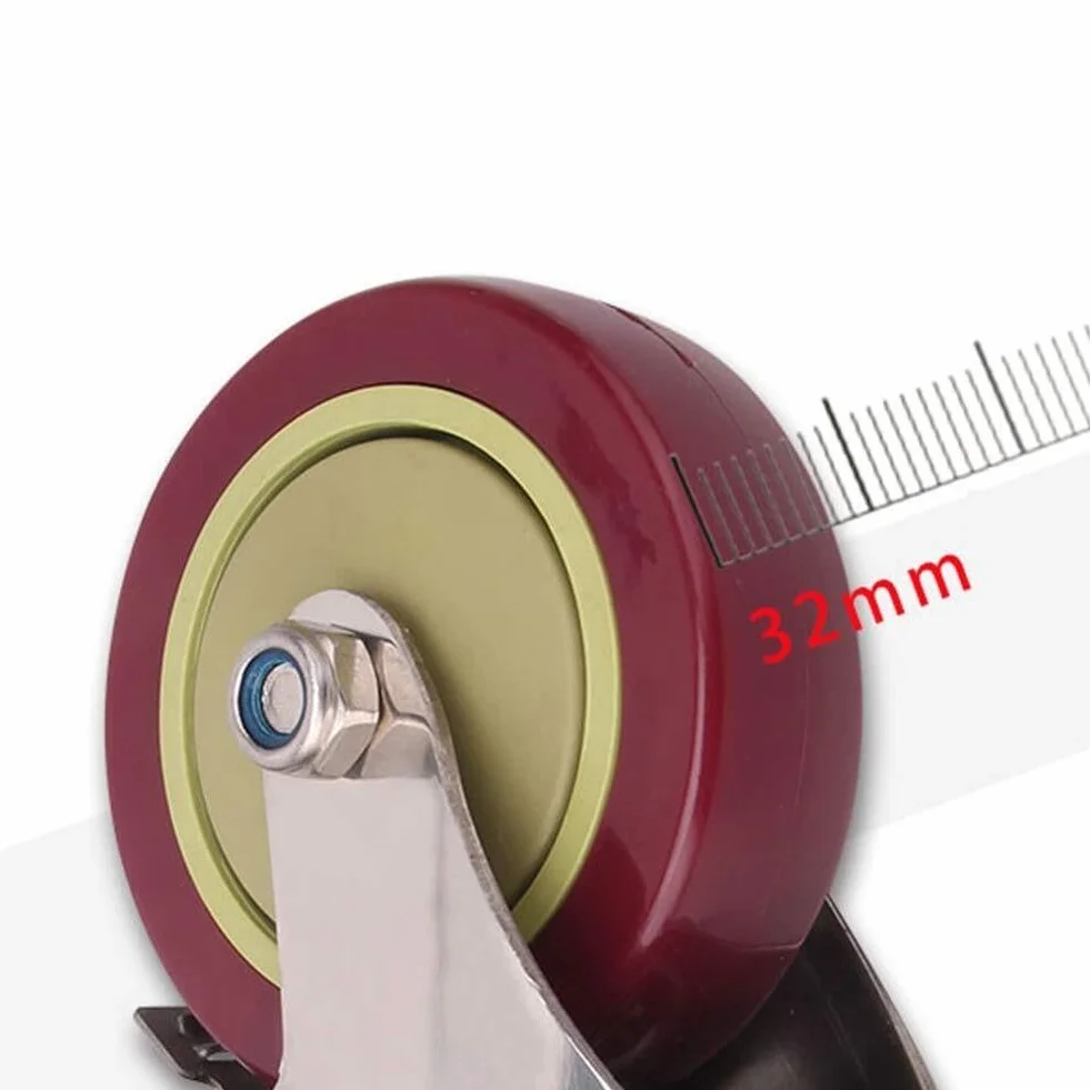 Koła Skrętne Zestaw 4 Kółek Obrotowych Do Wózków Meblowych Z Płytą Górną I Hamulcem Zestaw Kółek(5inch)