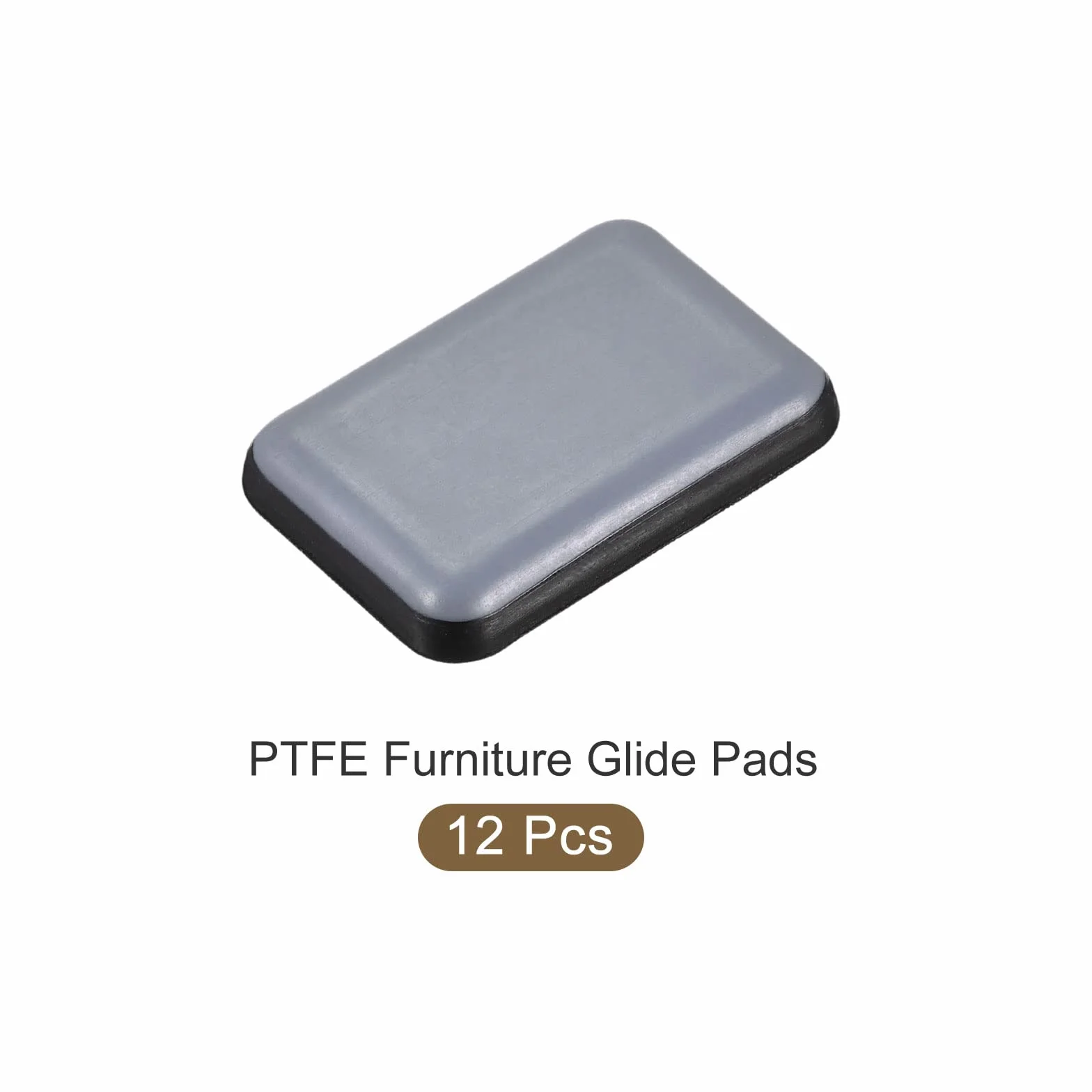 METALLIXITY PTFE suwak meblowy (35 x 25 mm) 12 szt. prostokątne samoprzylepne podkładki ochronne - do mebli dywanów