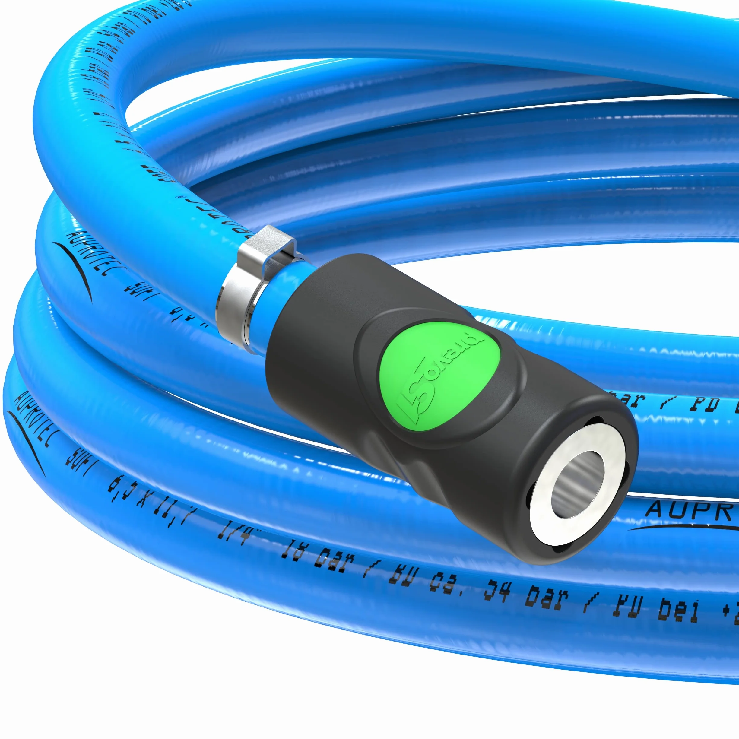 AUPROTEC Wąż sprężonego powietrza 6 mm 1 m PCW ze złączem Prevost S1