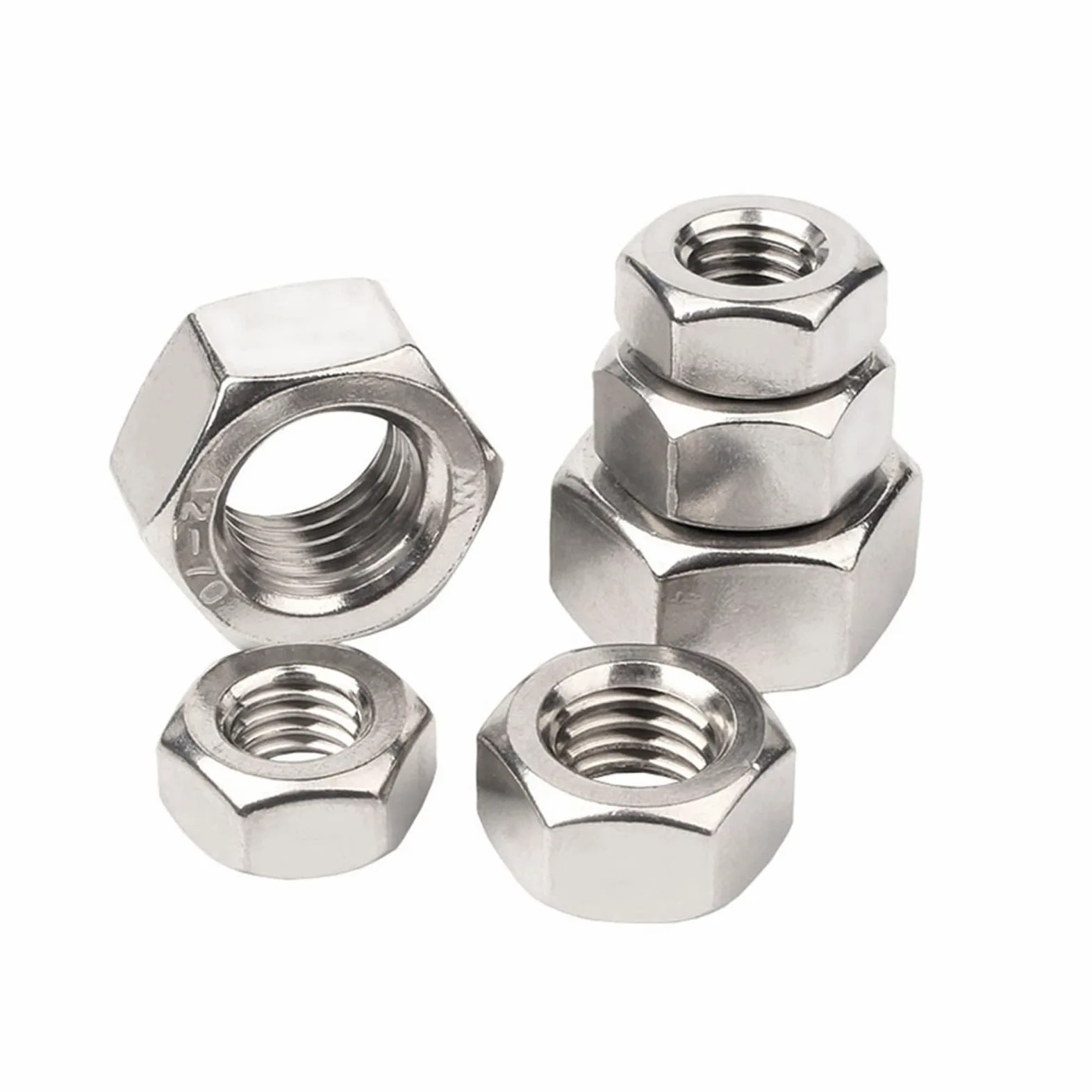 JINGYAN Nakrętki zabezpieczające Metric Left Hand Thread Hex Nut Stainless Steel Reverse Hexagon Nuts Tooth(M5 (10pcs))