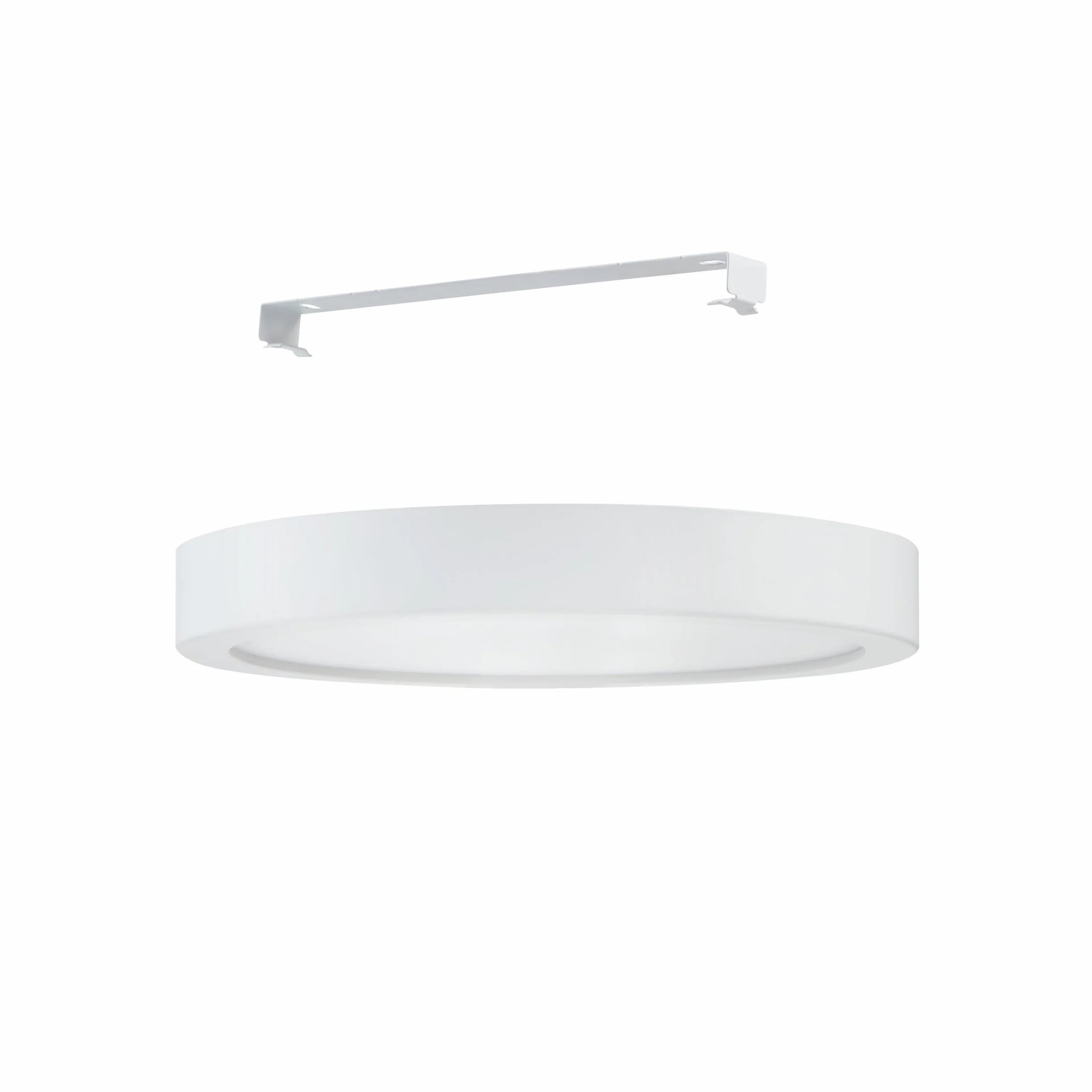 EGLO connect.z Smart Home łazienkowa lampa sufitowa LED Fueva-Z, Ø 21 cm, ZigBee, sterowanie aplikacją i głosem, regulacja barwy światła, ściemnianie, metalowa biała, IP44
