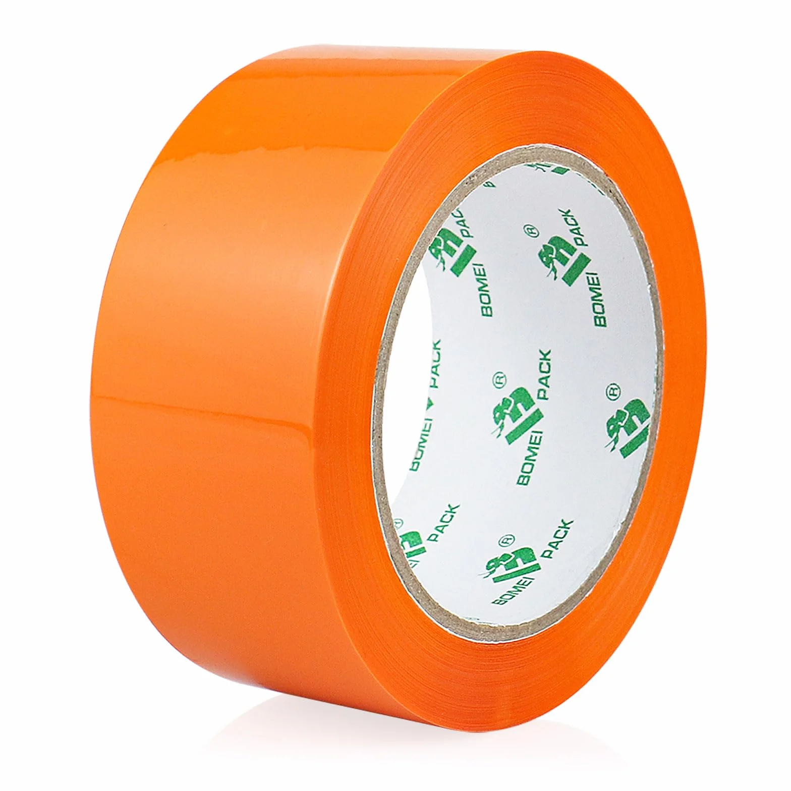 BOMEI PACK 3 rolki pomarańczowej taśmy pakowej, taśma klejąca, taśma kartonowa, 66 m x 48 mm, materiały do pakowania opakowań i kartonu, taśma pakowa z dozownikiem z tworzywa sztucznego