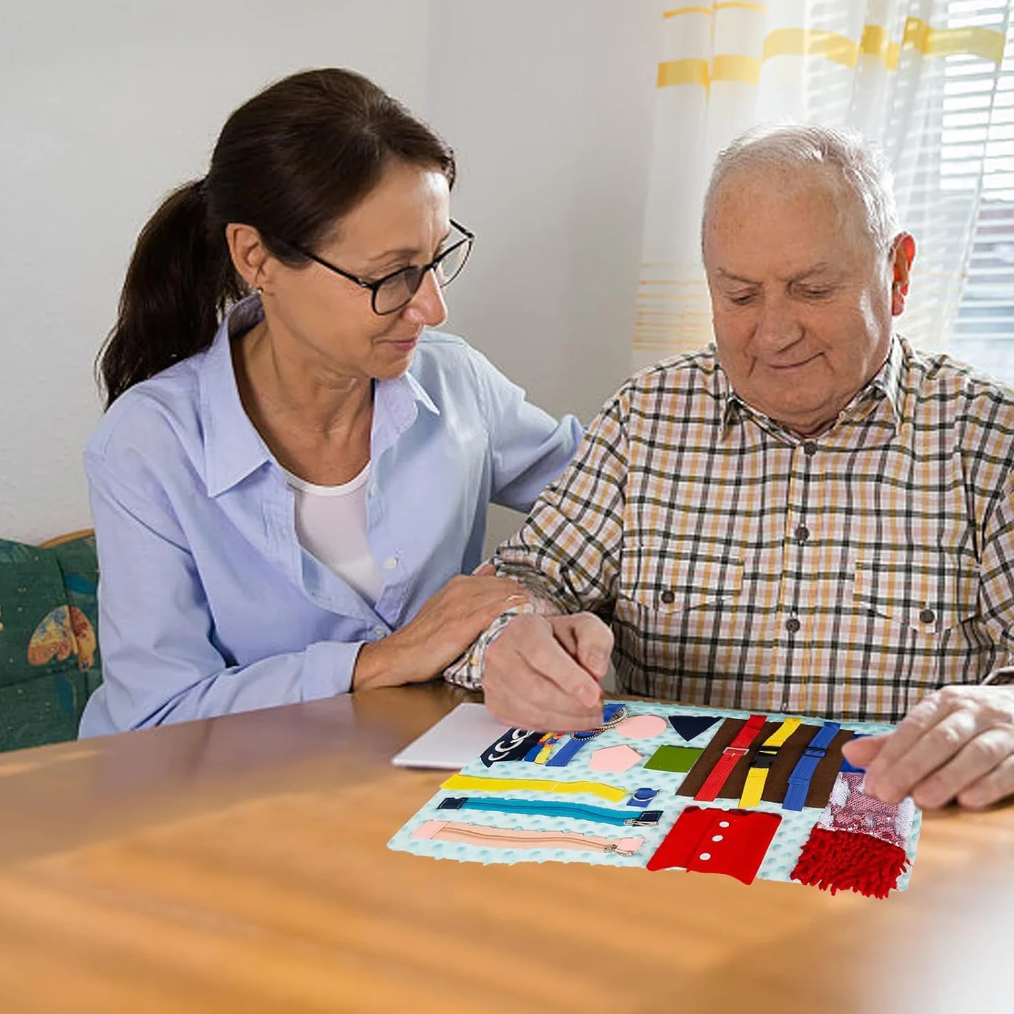 Gry dla osób starszych z chorobą Alzheimera, koc sensoryczny dla osób starszych cierpiących na demencję i profesjonalne dłonie z demencją, dla osób z chorobą Alzheimera, demencja, zespół Aspergera