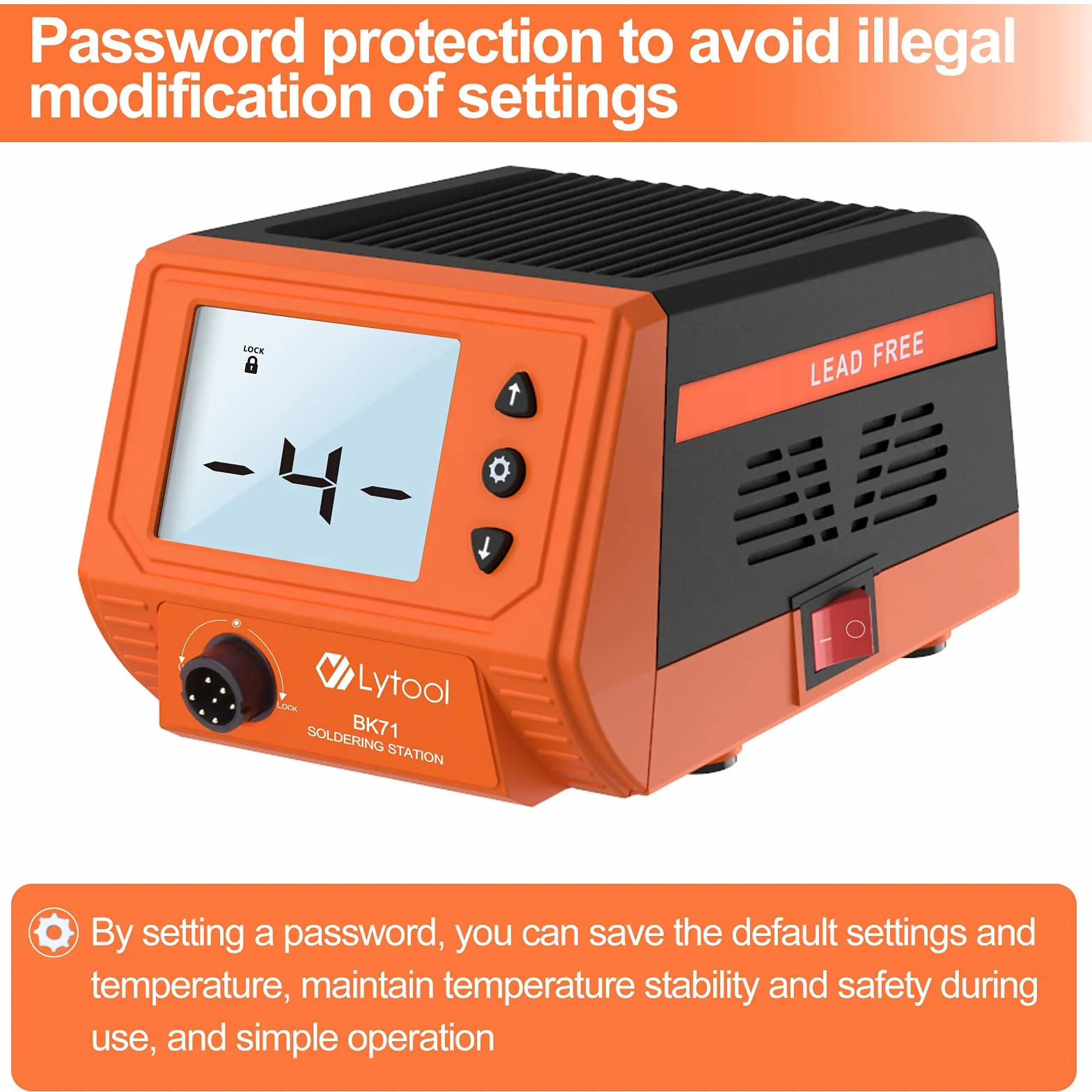 Lytool Stacja do Lutowania, Stacje Lutnicze z 3-calowym Wyświetlaczem LCD 60W Profesjonalne Cyfrowe, Zestaw Narzędzi Naprawczych z Regulacją Temperatury 180℃～480℃ z Końcówkami Lutniczymi, Inteligentny