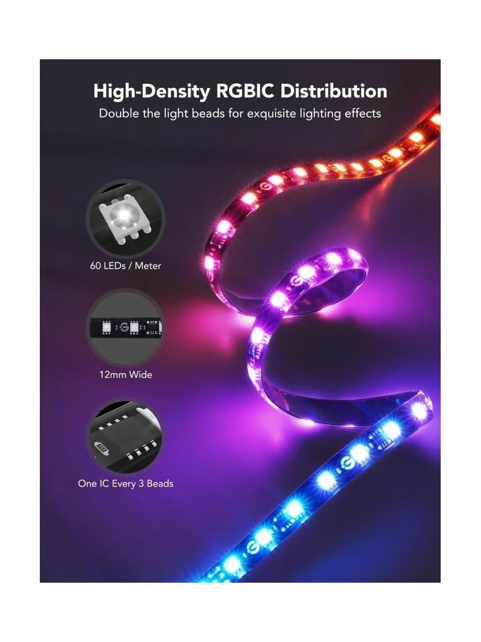Govee H605C Taśma świetlna LED RGB do telewizora 75-85" z Wi-Fi i sterowaniem Bluetooth