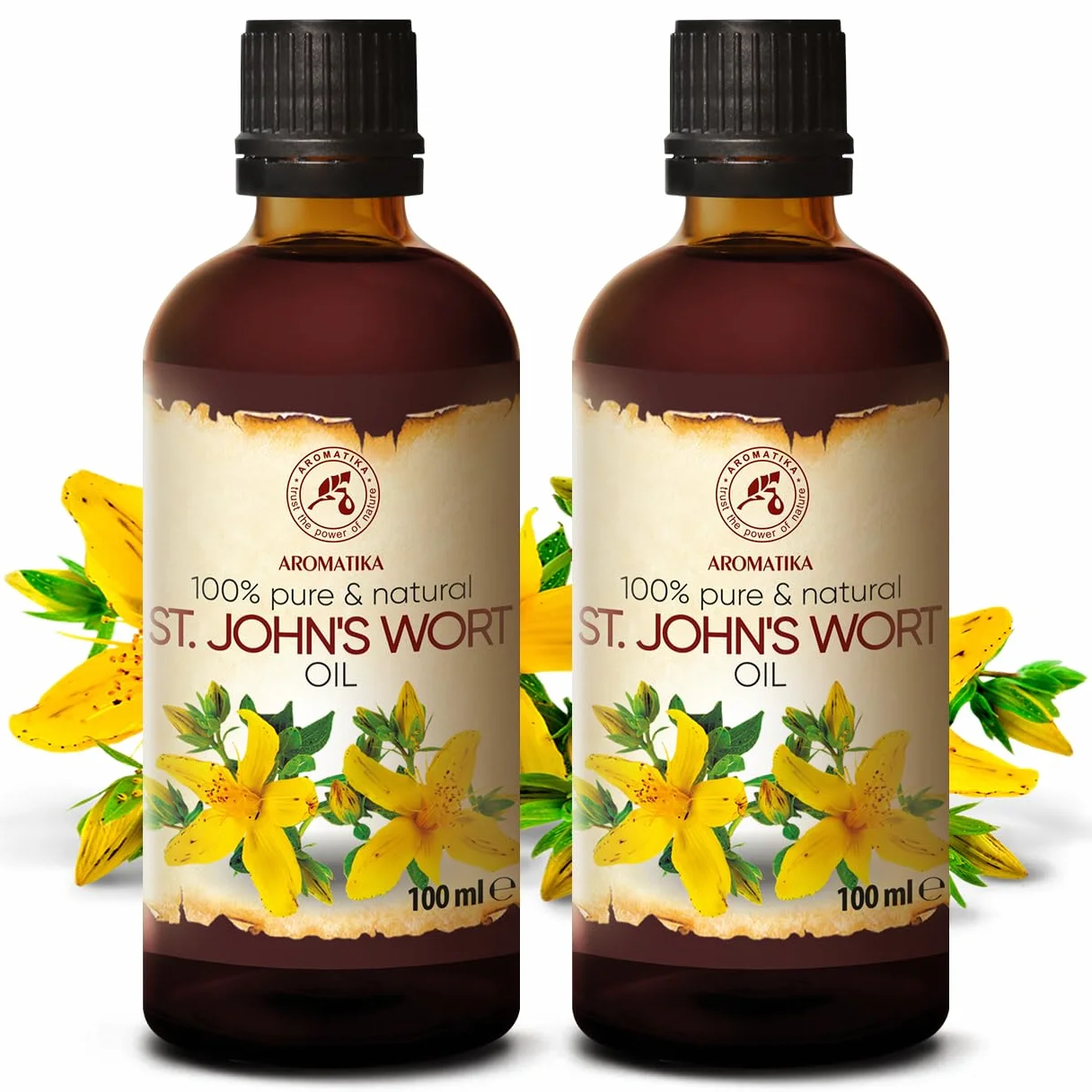 Olejek z Dziurawca 2x100 ml Naturalny 100% Hypericum Perforatum do Pielęgnacji Skóry