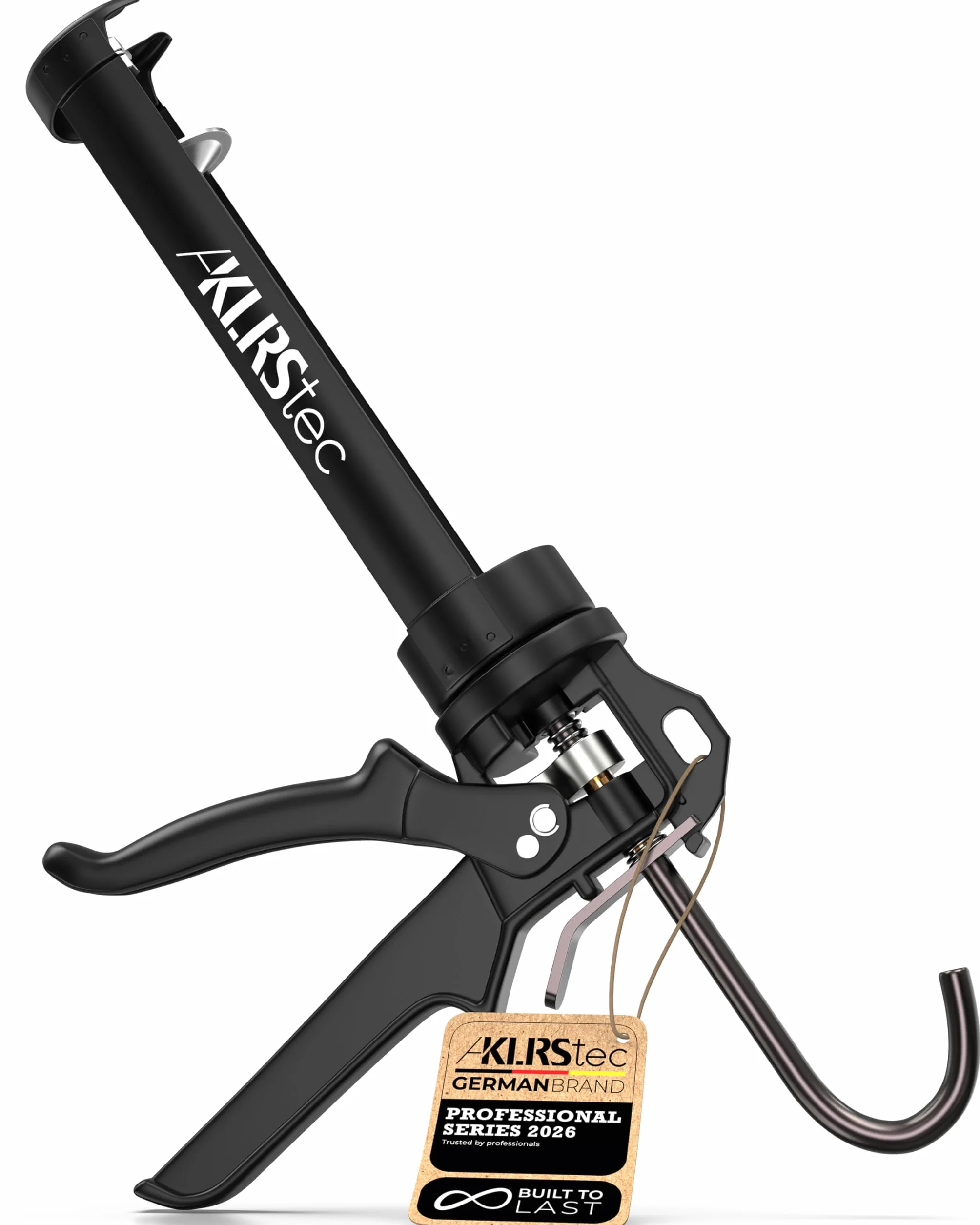 KLRS tec Professional Caulking Gun I Your Joints Will be Perfect! Profesjonalny metalowy pistolet do wszystkich popularnych wkładów uszczelniające i klejących (silikon, akryl itp.) 310 ml