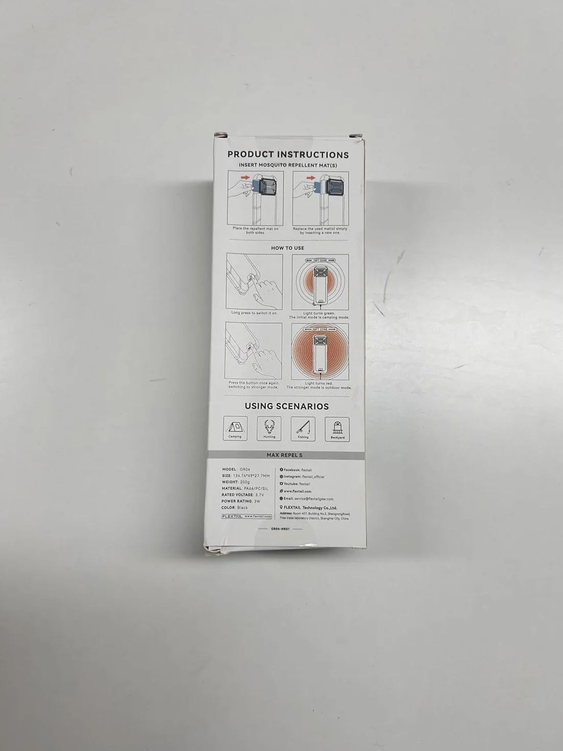 Przenośny środek odstraszający komary 2 w 1 Flextail Max Repel S (zielony)