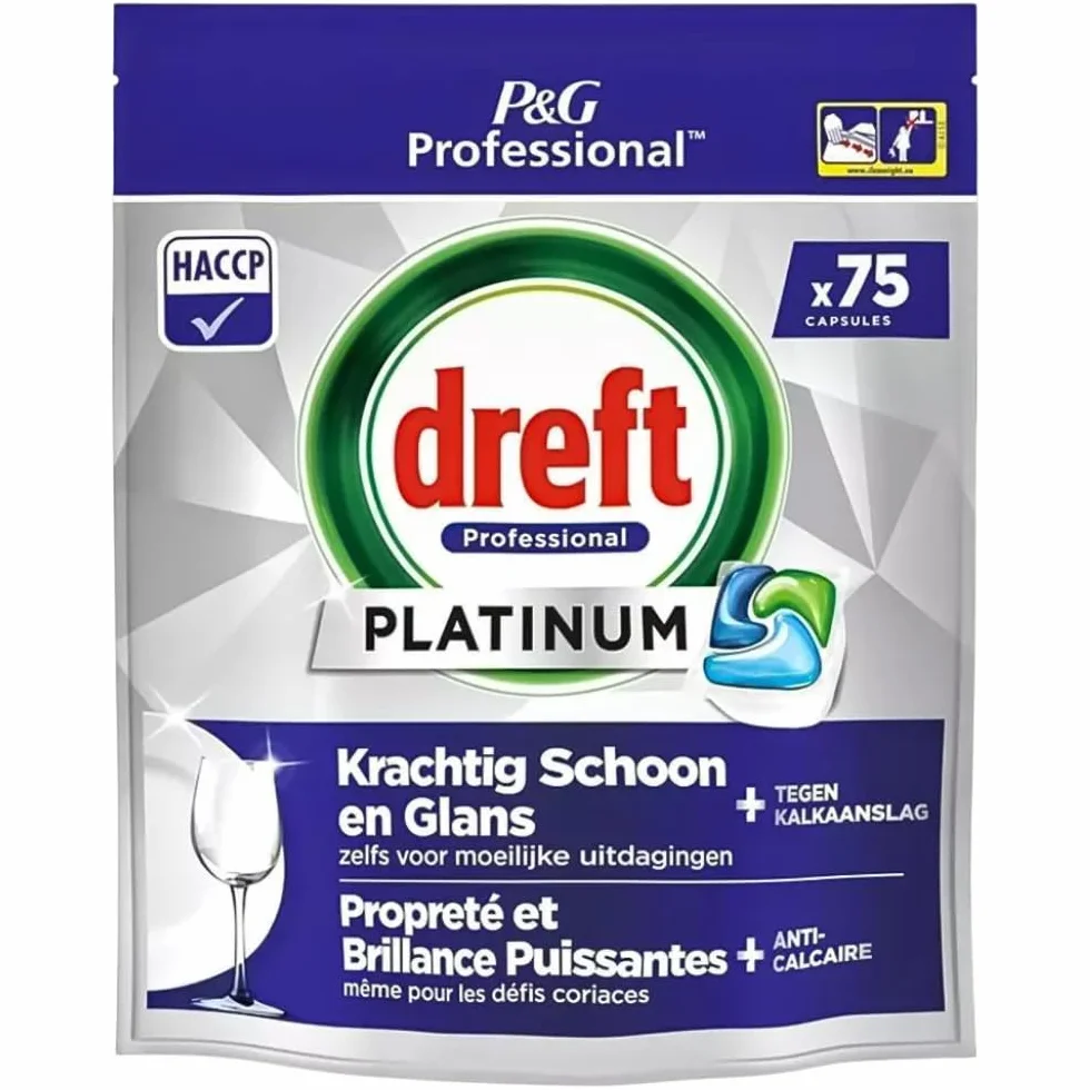 DREFT Platinum All in One Kapsułki do zmywarki Regular, 75szt.