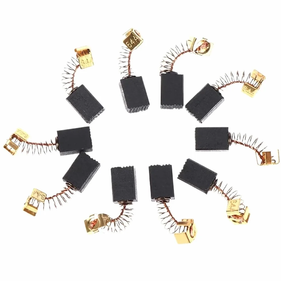 10 szt. szczotki węglowe części zamienne mi ni wiertarka elektryczna szlifierka zamiennik do silników elektrycznych narzędzie obrotowe 12 x 8 x 5 mm