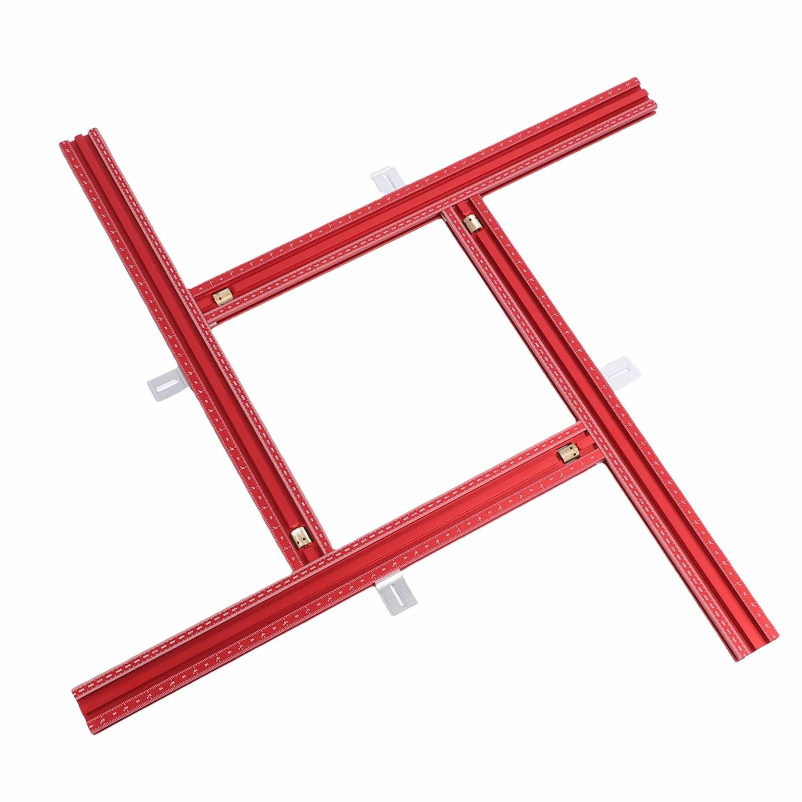Generic System Prowadnic Równoległych Piła Szynowa ze Stopu Aluminium Zestaw do łączenia Szyn Prowadzących Regulowane, Wyraźne Oznaczenia 600 Mm Stabilne Pozycjonowanie Podczas Obróbki Drewna Układ