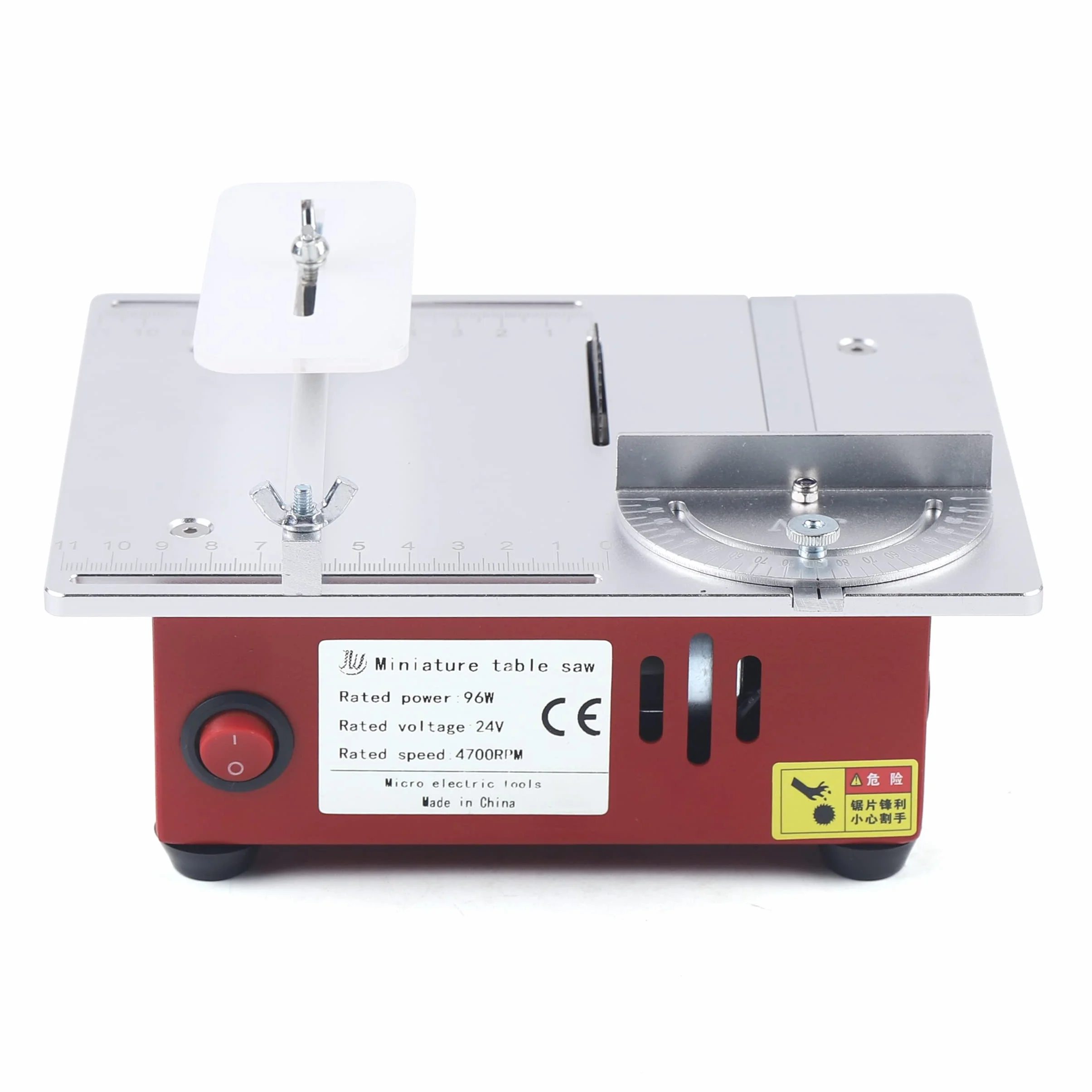 Stołowa pilarka tarczowa, elektryczna mini piła stołowa, 220 V, 9200-9500 obr./min, odkurzacz z własnym wyposażeniem