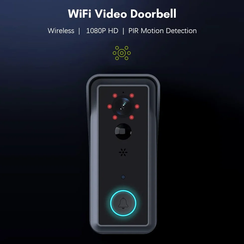 Dzwonek do drzwi wideo WiFi 1080P HD bezprzewodowy noktowizor wodoodporny