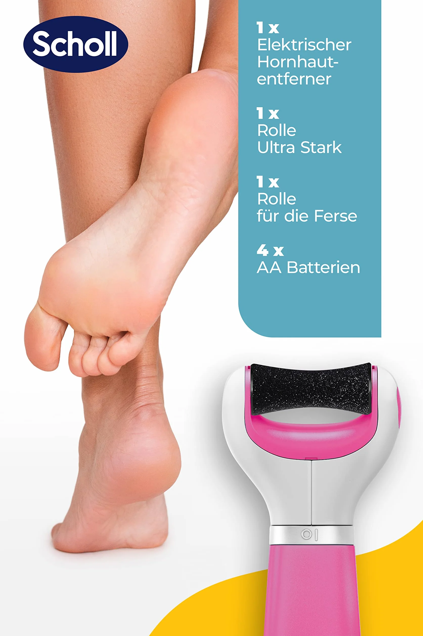 Scholl Velvet Smooth Pilnik Elektryczny Do Stóp 90 Min Różowy