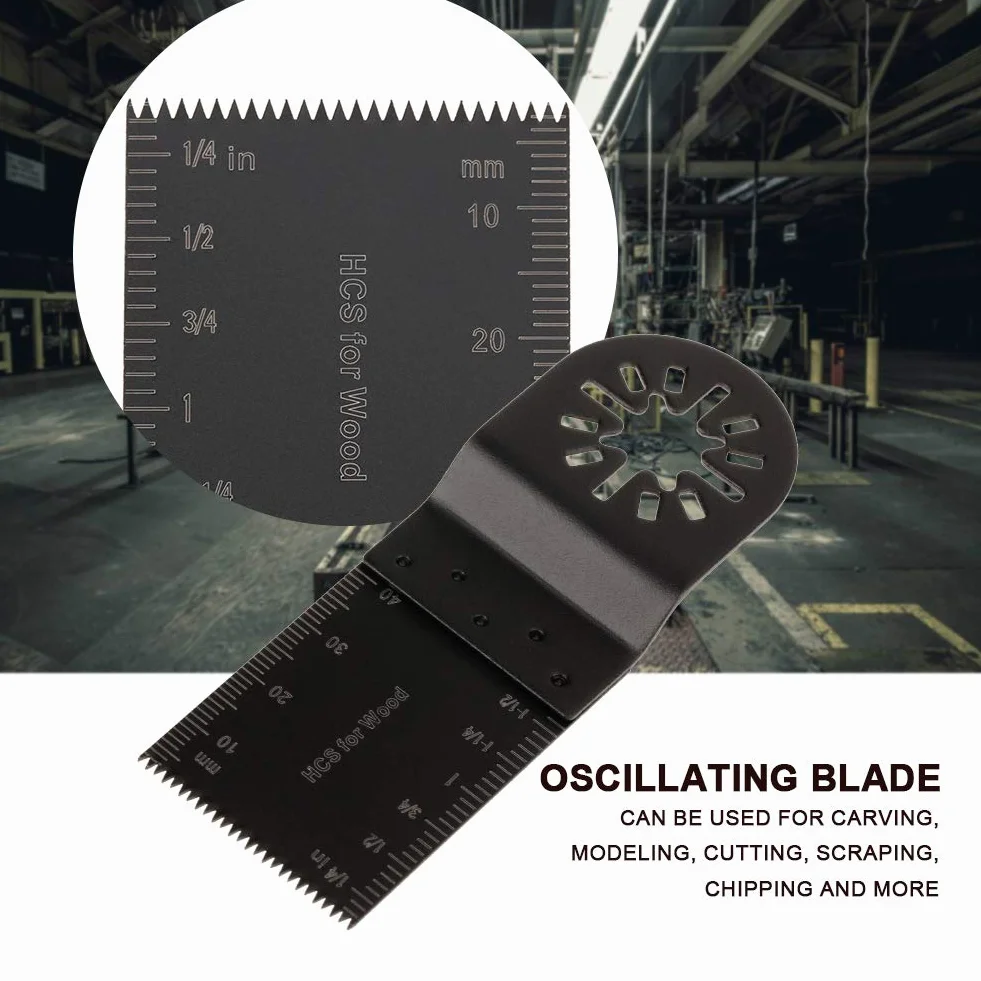 lyrlody Multitool brzeszczot pił, 20 szt. 34 mm uniwersalne piły zestaw oscylacyjny wielofunkcyjny dokładny szybki zestaw narzędzi wielofunkcyjnych z naciętym wzorem zębów do naprawy cięcia czarny