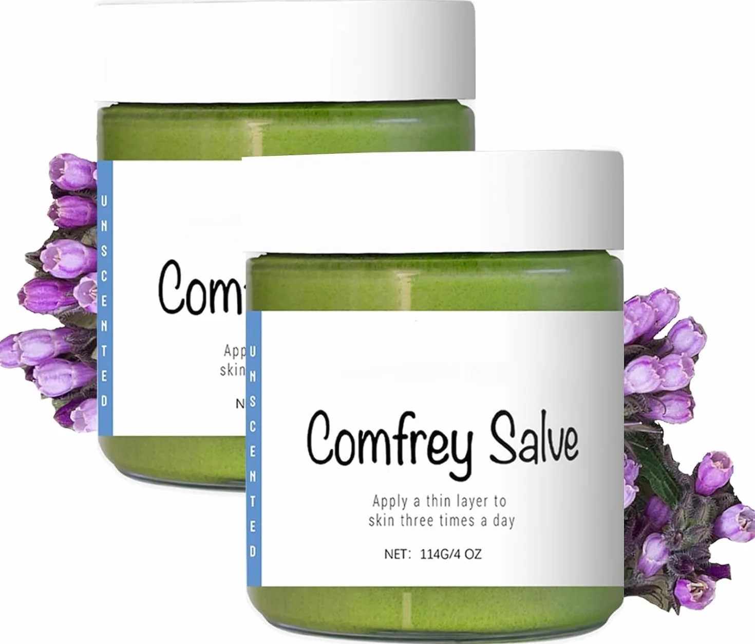 Cholig Organic Herbal Comfrey Salve 4oz, Skin Body Care (2 Szt.)