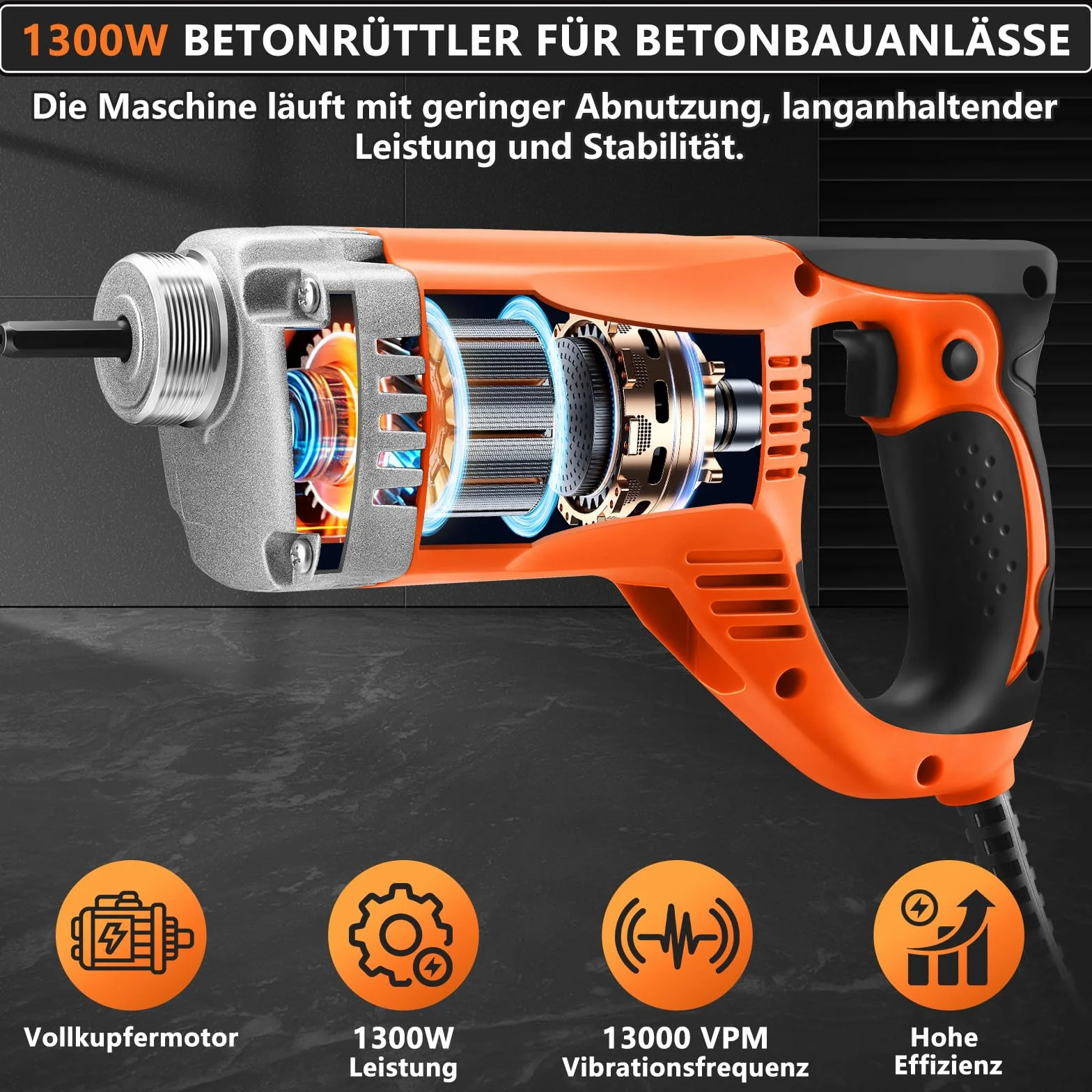 Ręczna wyżynarka betonowa 1300 W 1,5 m