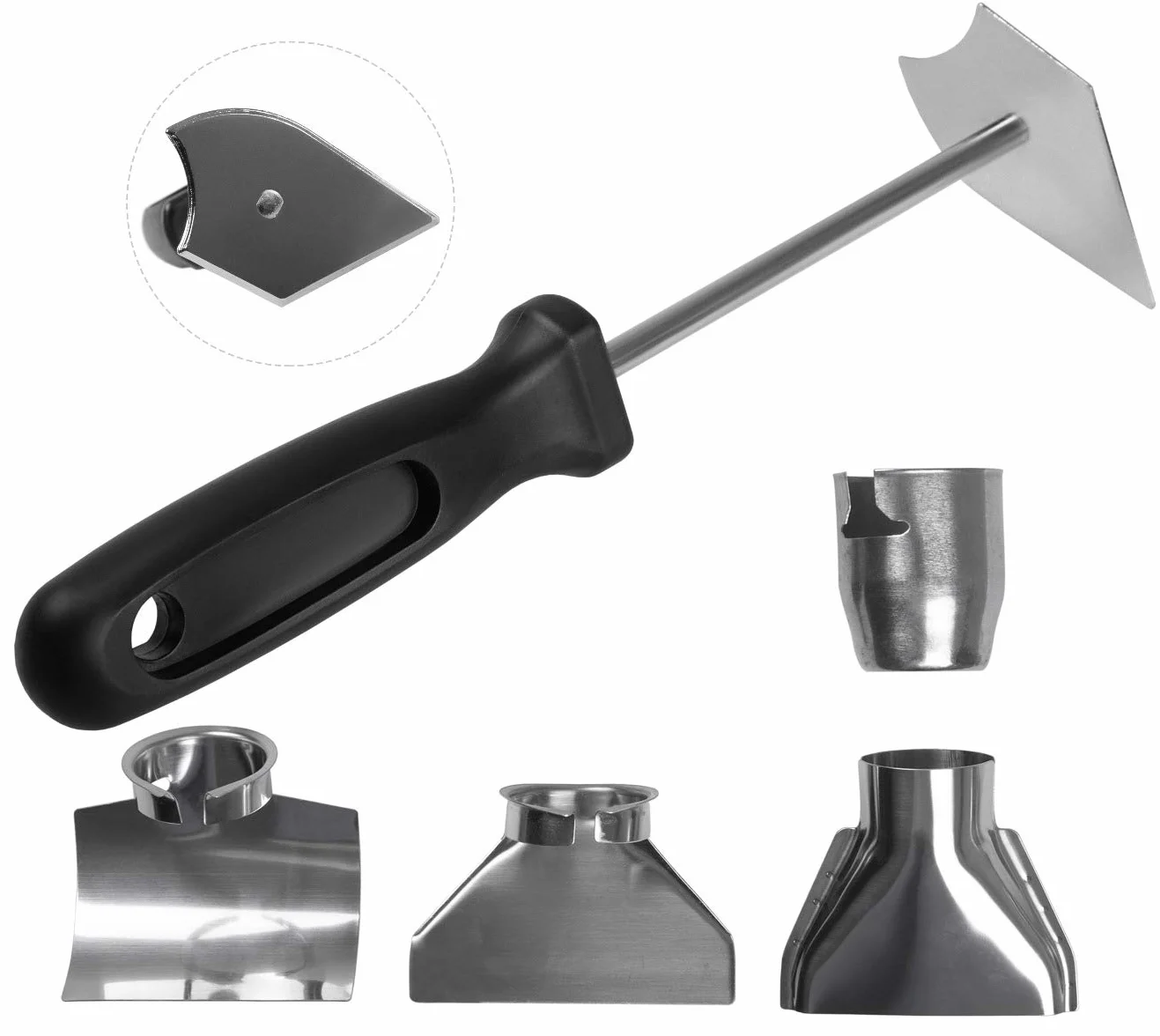 VONROC Profesjonalny pistolet na gorące powietrze | Palnik farby 2000 W – 60 stopni temperatury (50 °C – 650 °C) i 5 poziomów dmuchawy (250 – 500 l/min) – w zestawie akcesoria i torba do