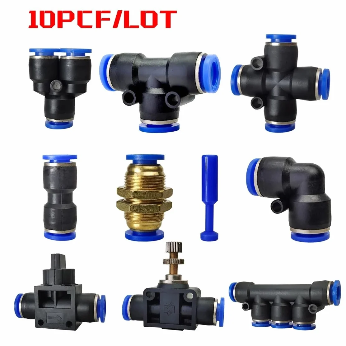 10 sztuk PY/PU/PV/PE/HVFF/SA/PK Pneumatyczne złącza do rur gazowych bezpośrednie 4 do 12 mm szybkozłącza węża (LSA, użyj uchwytu 12 mm)