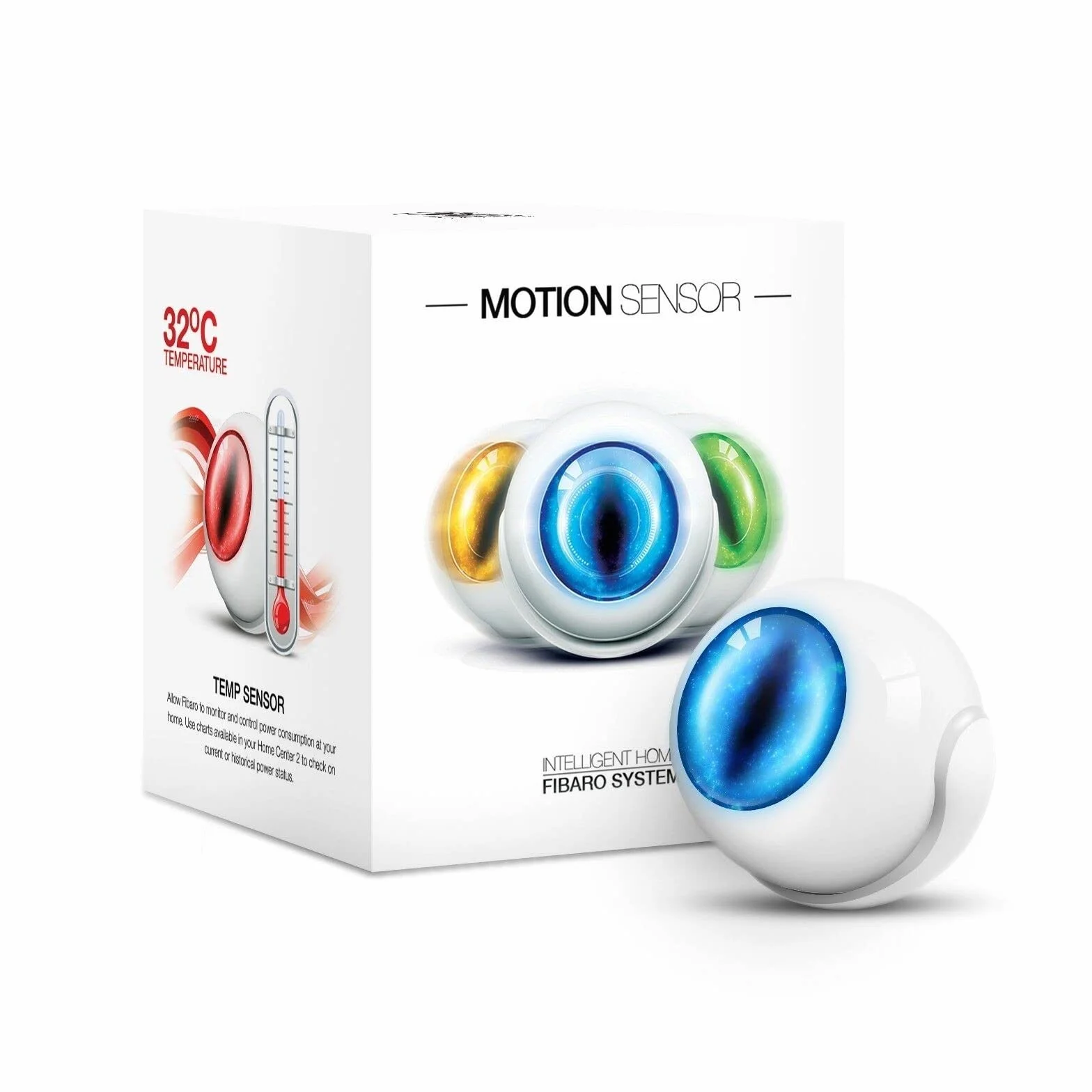 FIBARO Motion Sensor/Z-Wave Plus Multisensor, Temperatur, Lichtintensitätssensor und Beschleunigungsmesser, FGMS-001
