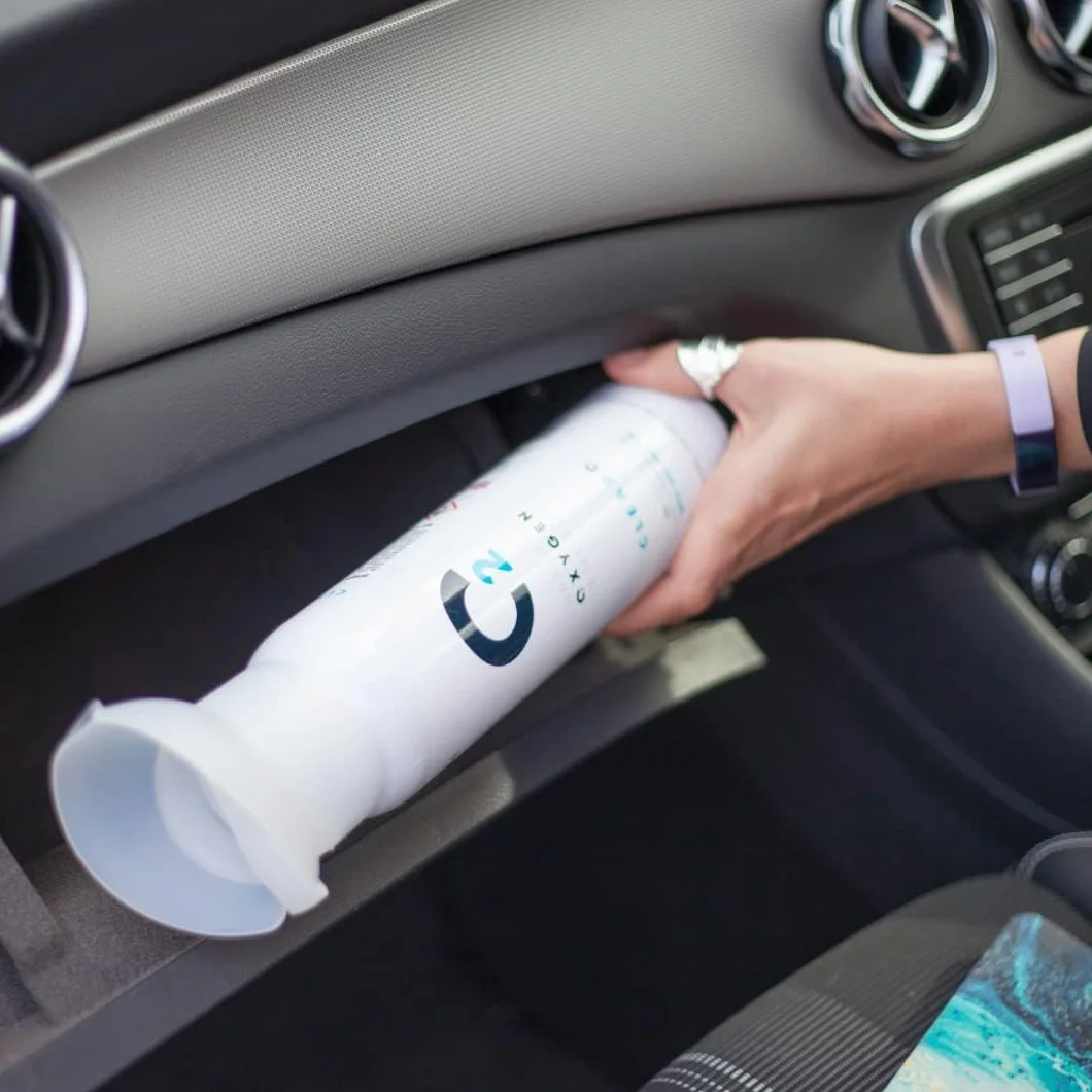 ClearO2 Puszka tlenowa 15 l z nasadką inhalatora, czysty tlen do oddychania w aluminiowym kanistrze (3 sztuki)