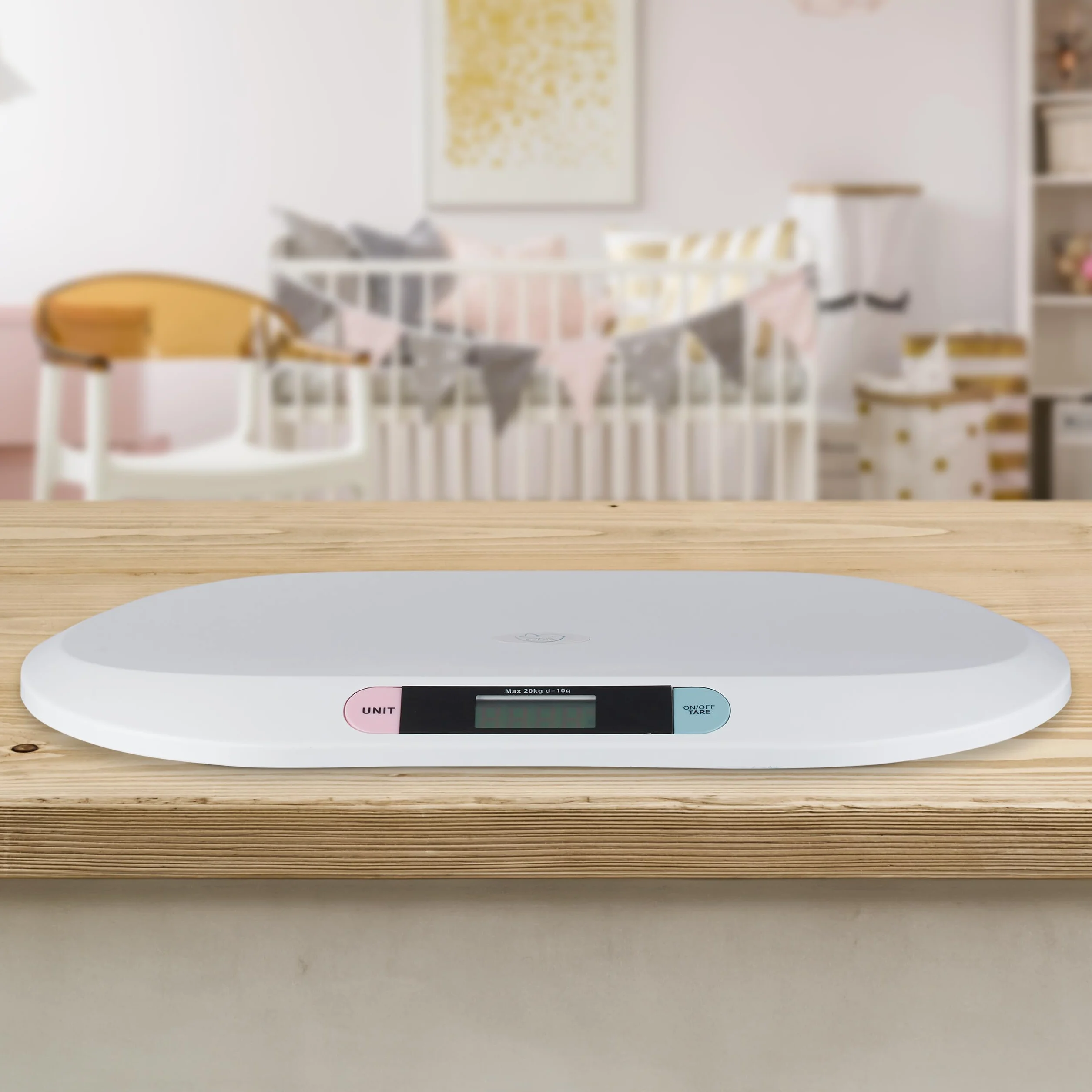 Relaxdays little Choice cyfrowa waga dla niemowląt do 20 kg, waga do karmienia piersią i zwierząt domowych, baterie w zestawie, biała