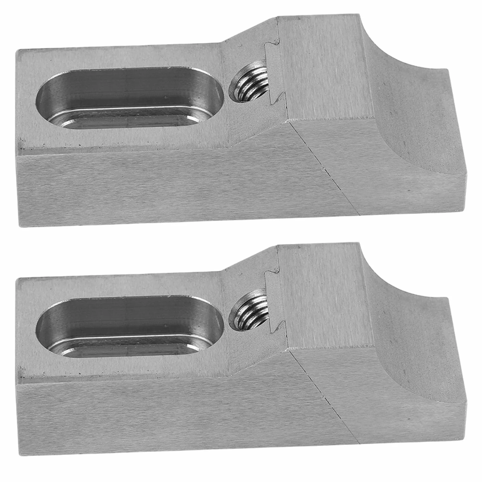 Naroote 2 szt. Niskoprofilowe Imadło Boczne Imadło do Frezarki CNC Zestaw Zacisków S136H Stal Matrycowa, Hartowana Szczęka M8 z łukową regulacją do Frezowania Maszyn CNC Szlifierki Wiertła