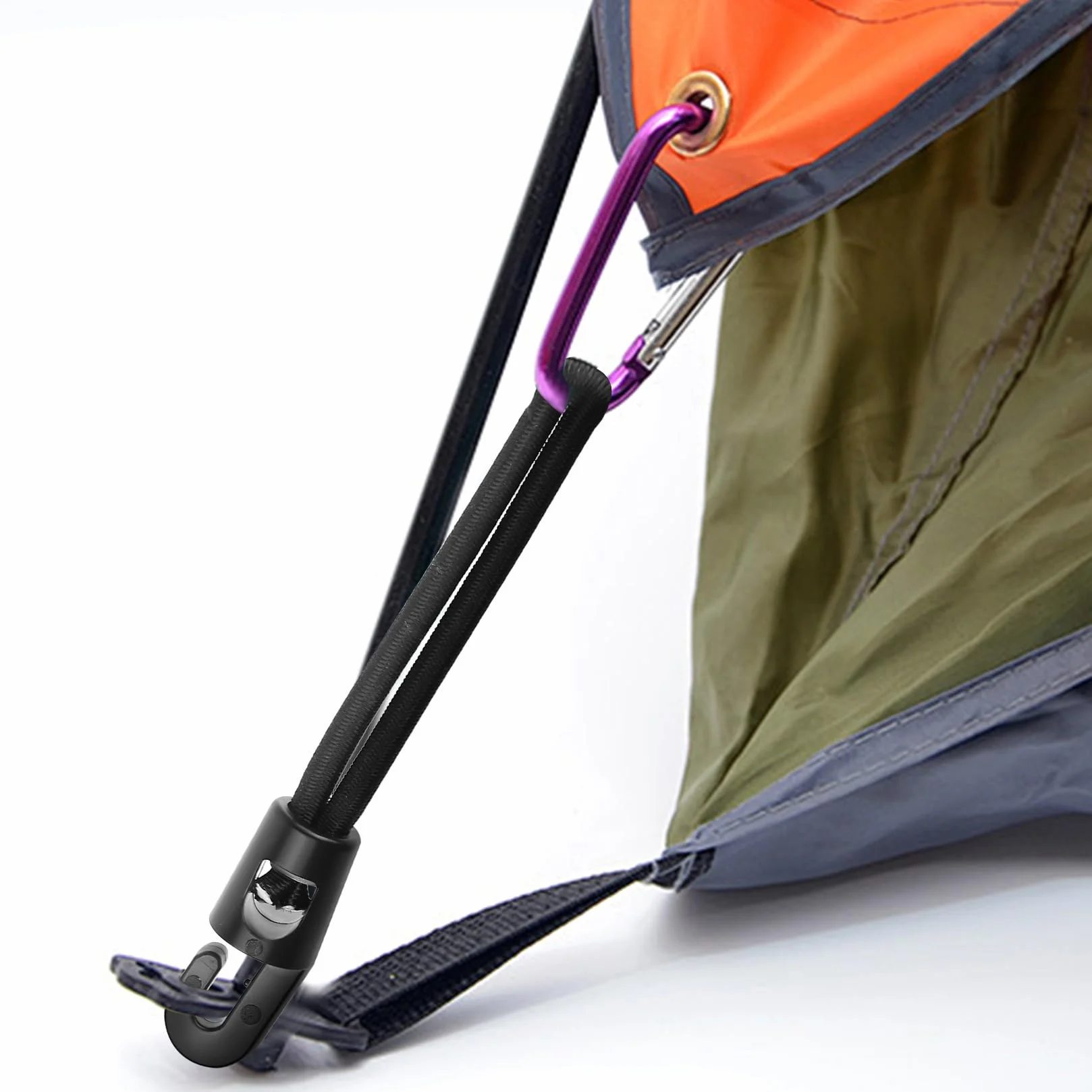 35 szt. krótkich sznurków bungee z haczykami, wytrzymałe paski bungee z haczykami, 25 cm, odporne na promieniowanie UV, czarne, bungee, elastyczne paski z haczykiem, do zabezpieczania bagażu, mebli