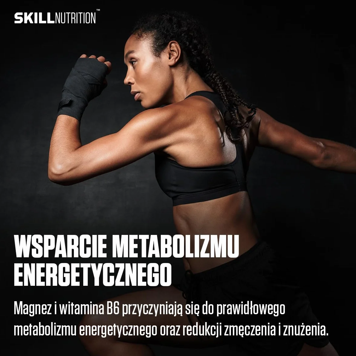 Skill Nutrition Magnesium Malate + Vitamin B6 120 kapsułek 340 mg magnezu 3000 mg jabłczanu magnezu B6 P-5-P