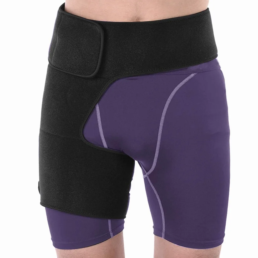 Regulowana Orteza Stawu Biodrowego Ochraniacz Biodra Pas Zapobiegający Naprężeniom Mięśni Ochraniacz Sportowy Stabilizator dla Zginacza Stawu Biodrowego Zapalenie Kaletki Zapalenie Kaletki Ból Nerwu K