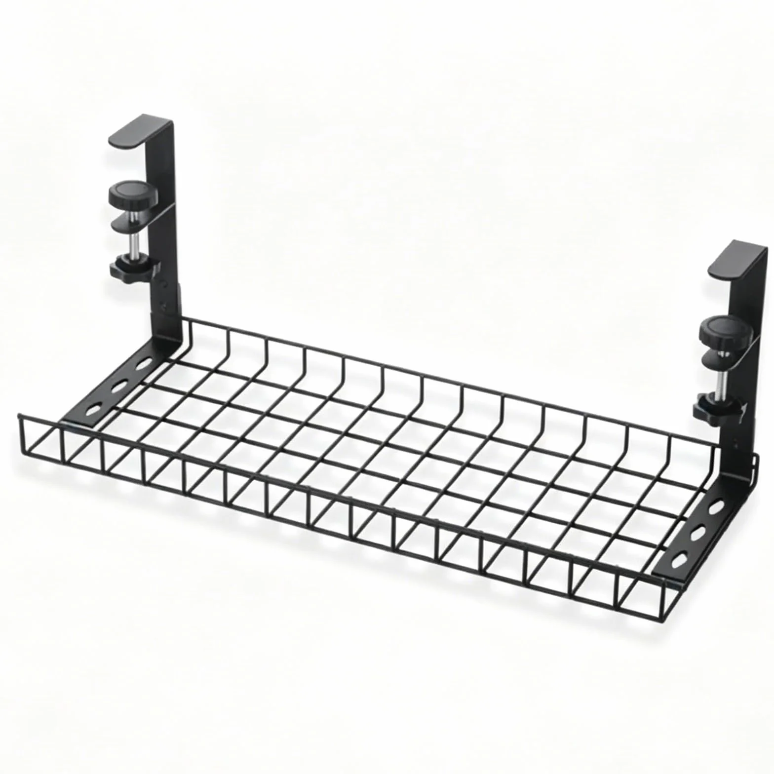 Organizer do Kabli Pod Biurko Szer. 19cm, Wys. 20cm Montaż Bez Wiercenia System Zarządzania Kablami do Domowego Biura(Black,50cm/20in)