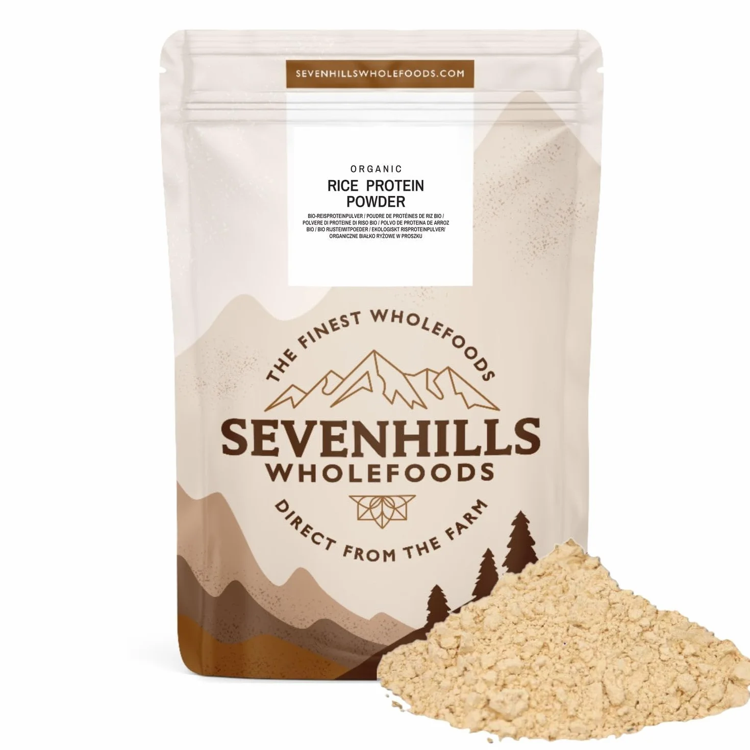 Sevenhills Wholefoods Organiczne Białko Ryżowe W Proszku 1kg