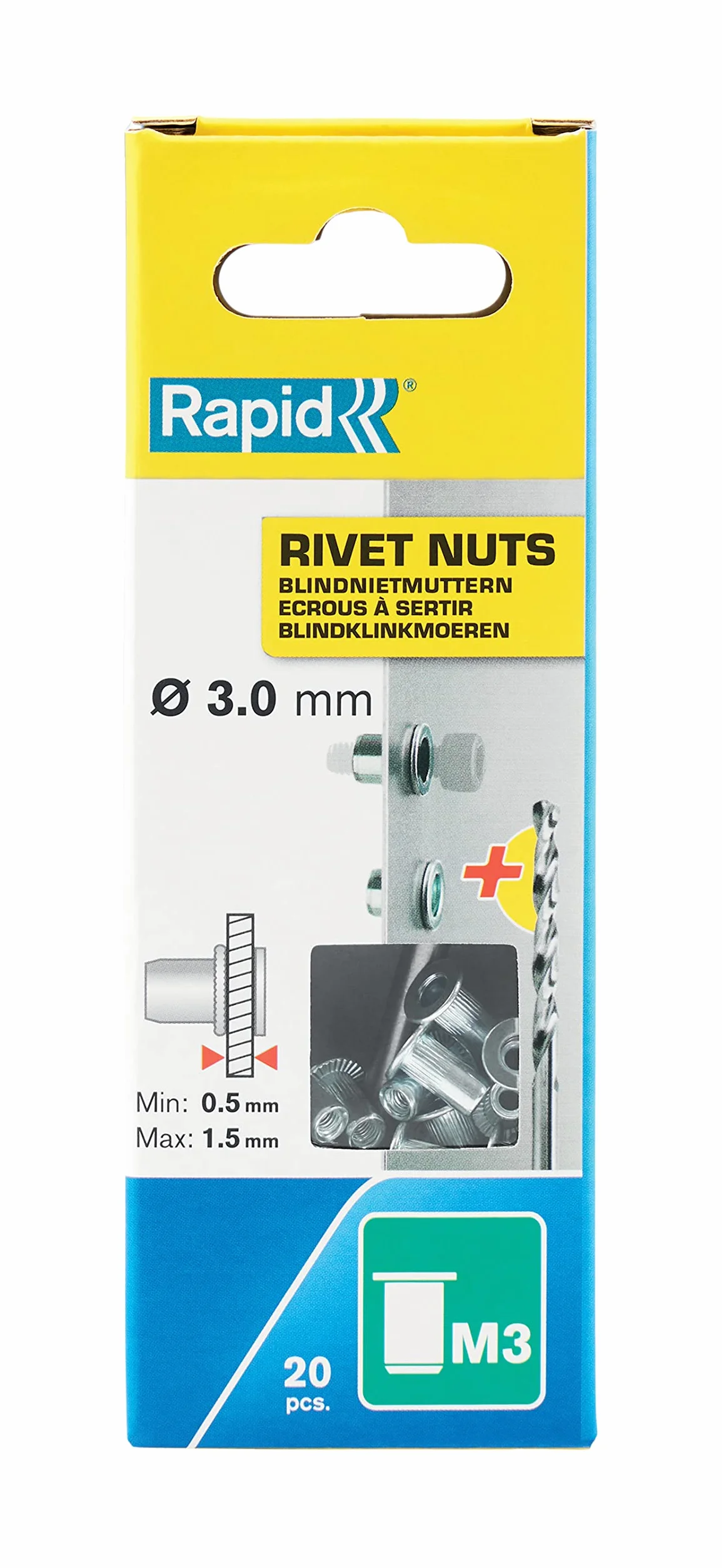 Rapid Nitonakrętki M3, Ø 3 mm