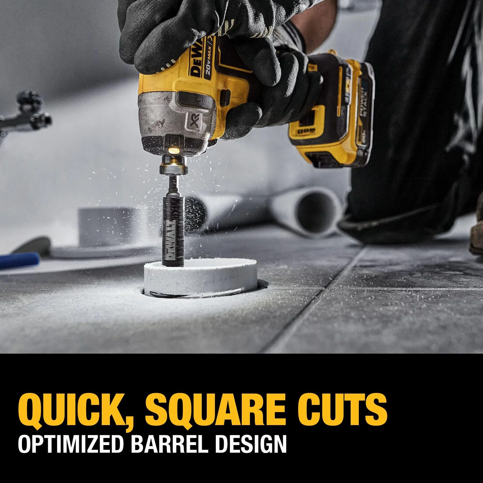 DEWALT Przecinak do rur Impact Connect, frez PVC, diamentowe koło tnące (DWAIPCIR)