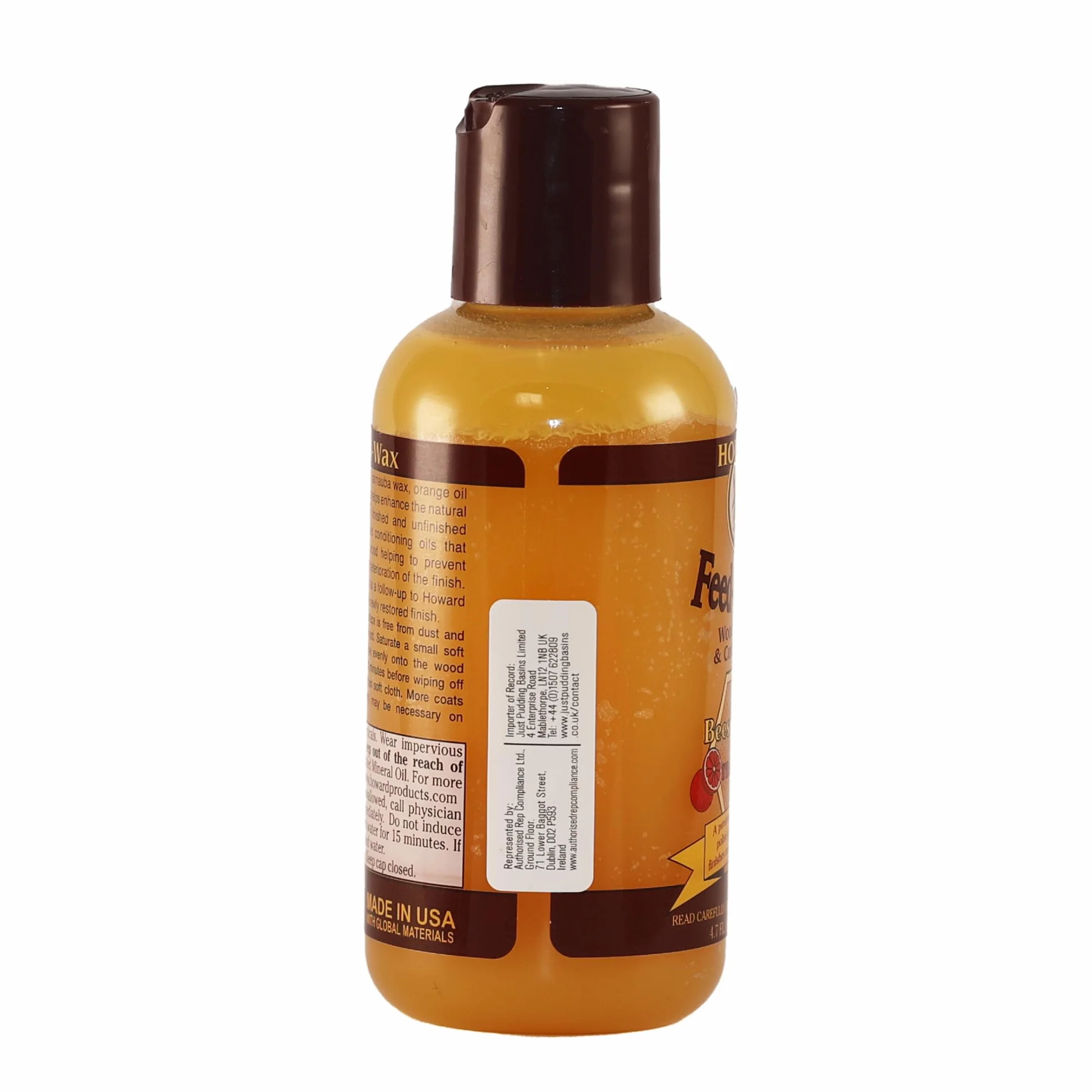 Howard Feed N Wax Lakier do drewna i odżywka FW0004 olejek pomarańczowy, wosk pszczeli 140 ml