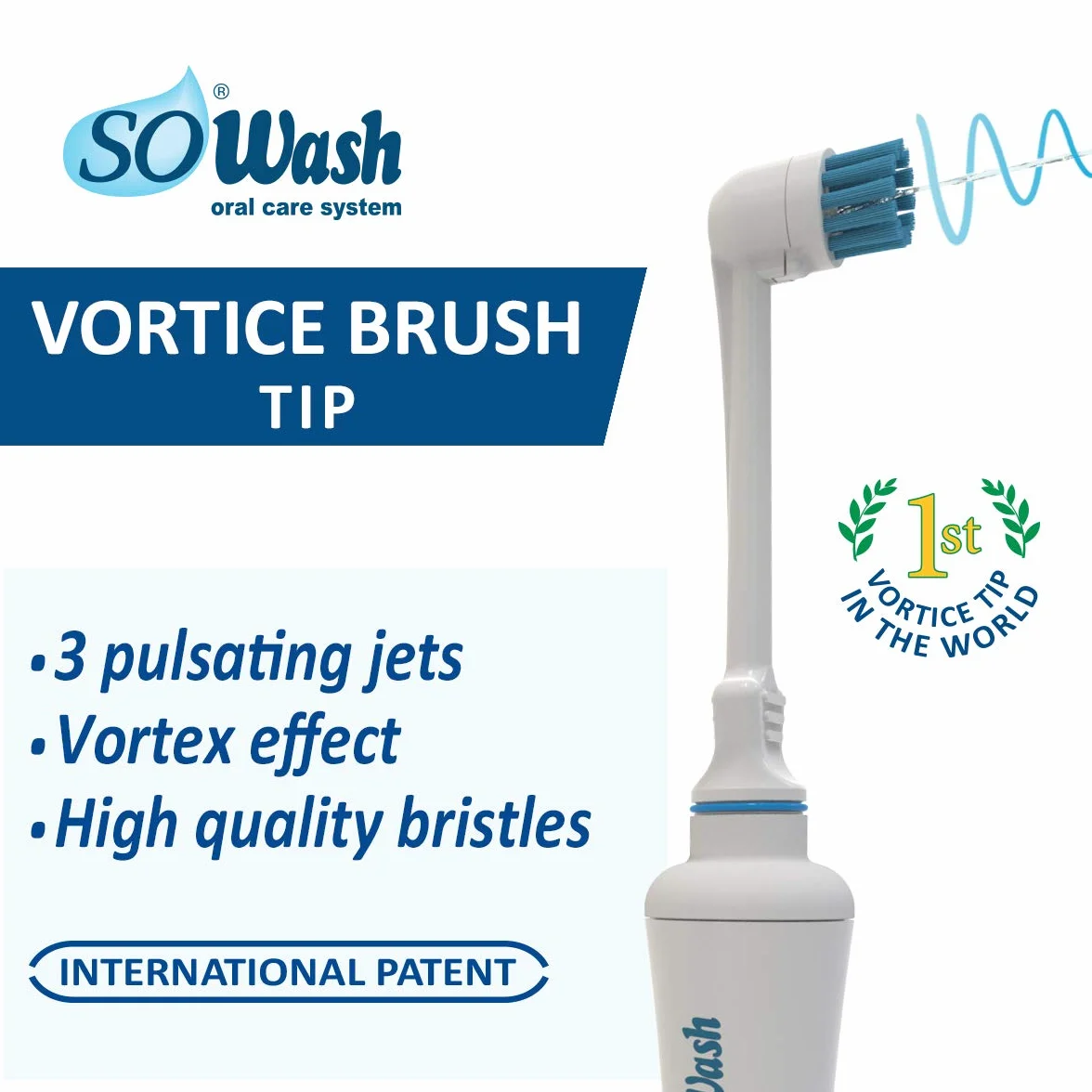 Sowash Vortice Brush szczotki zapasowe do myjki do ust Sowash środek 2 szt.