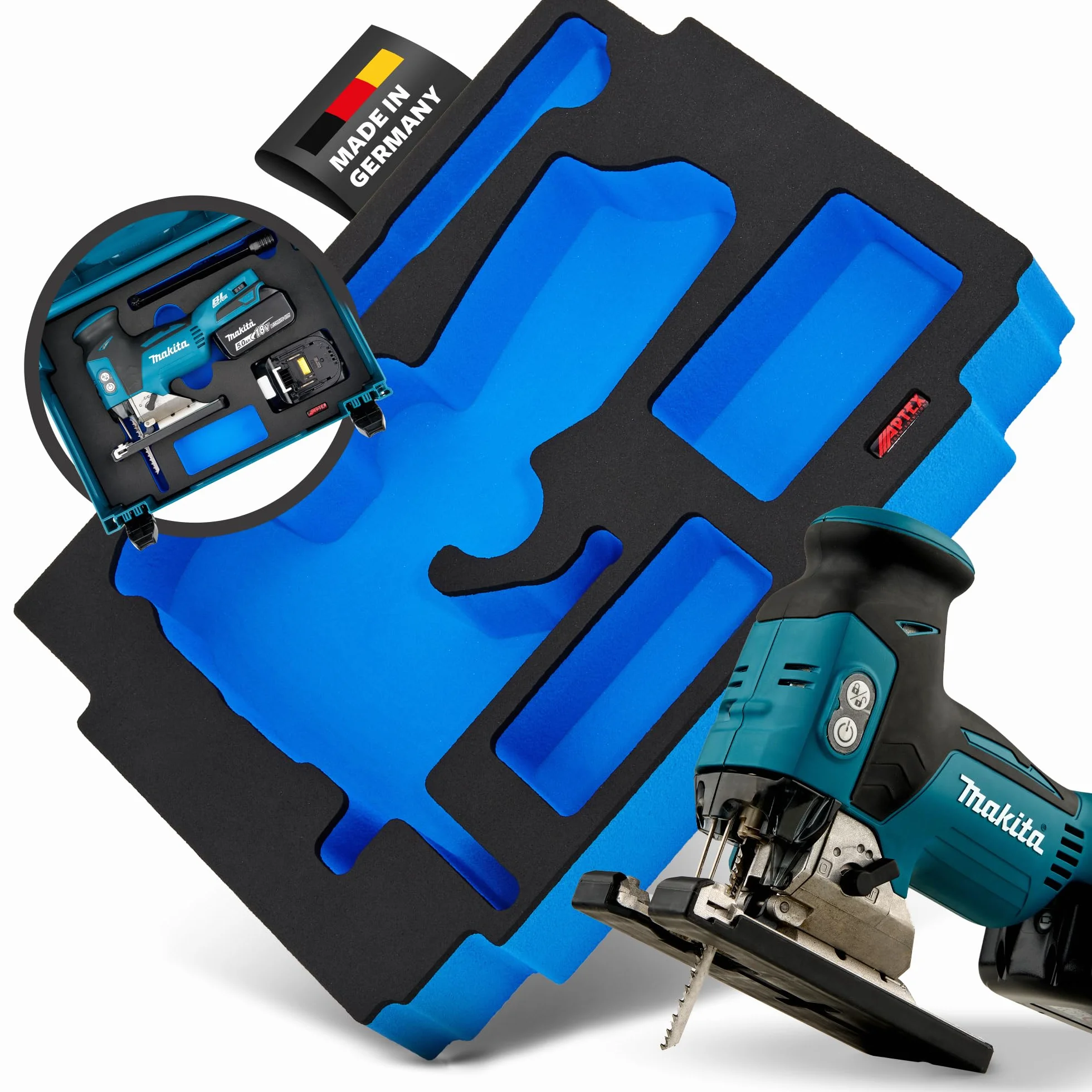 Makita Aptex Schaumeinlage für DJV 181 Akku-Pendelhubstichsäge MakPac Gr. 2-3
