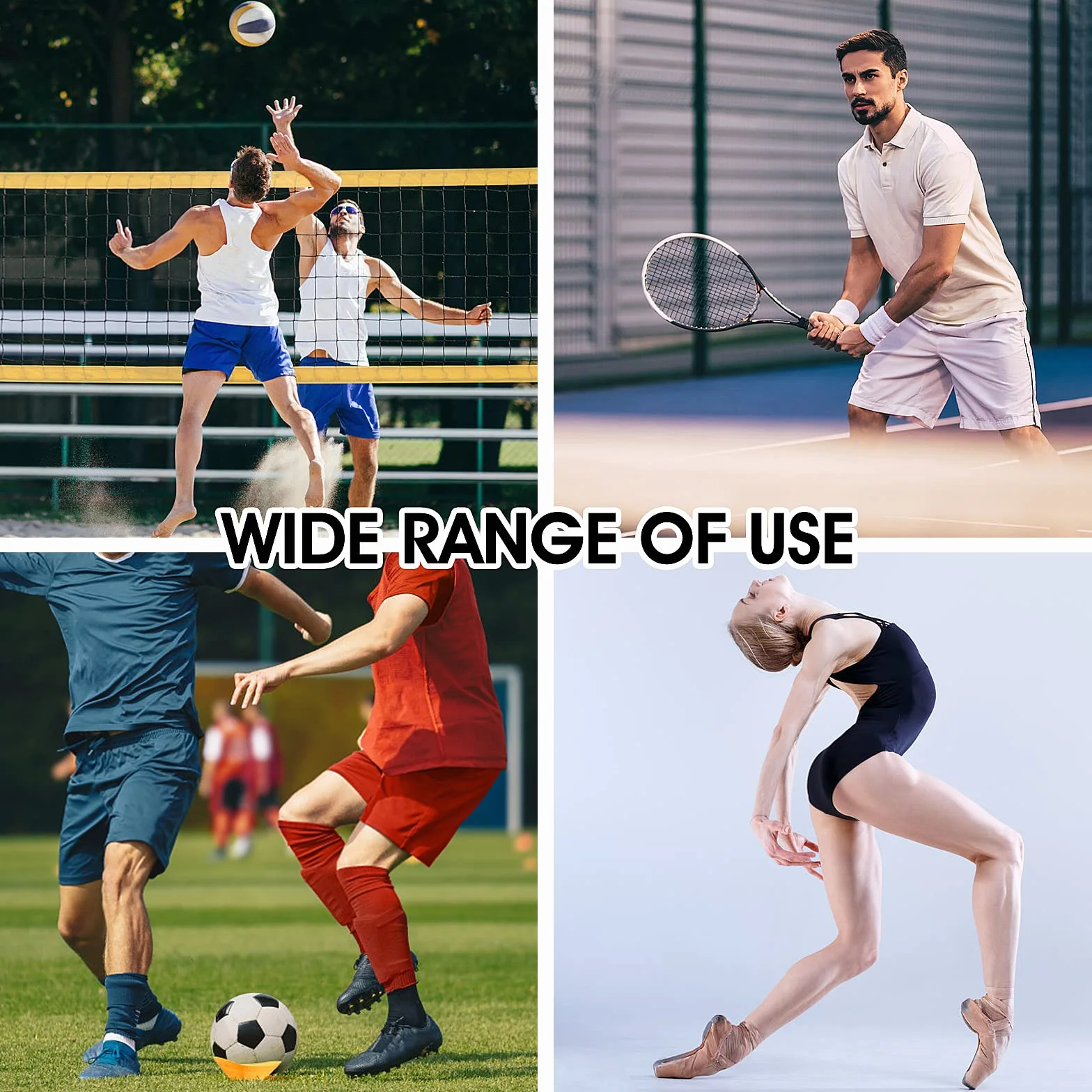 Abeillo 2 bandaże na kolana, wsparcie kolana, 180 cm, bandaż sportowy, elastyczny bandaż na łydki, do studia fitness, na ramiona, łokcie, łydki, rękę, kostkę, nadgarstek, kolana, rękę, rękę, bandaż