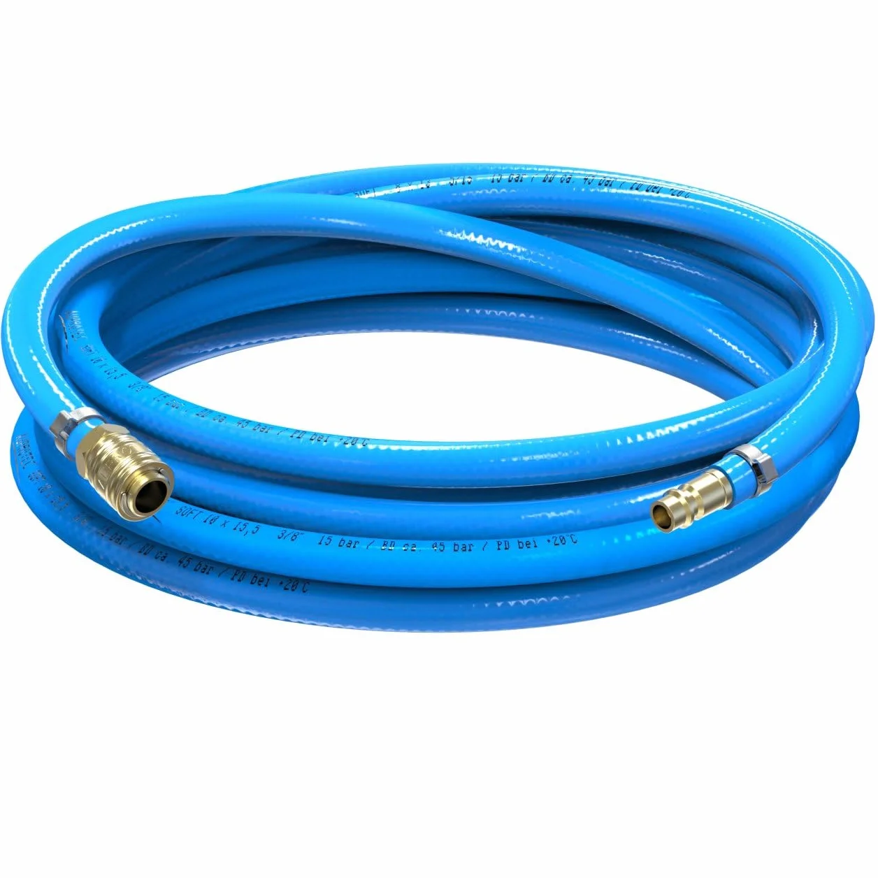 AUPROTEC Wąż do sprężonego powietrza zestaw 10 mm Ø wewnętrzna 10 m wąż PCW I z mosiężnym szybkozłączem do kompresora sprężonego powietrza I AUPROTEC wąż kompresorowy bardzo elastyczny