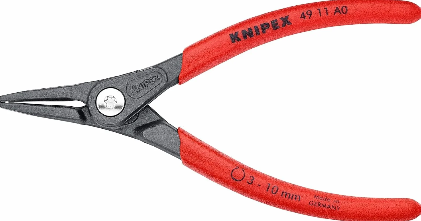 KNIPEX Precyzyjne szczypce do pierścieni osadczych do montażu pierścieni zewnętrznych na wałach fosforanowana, szara pokryte, 49 11 A0