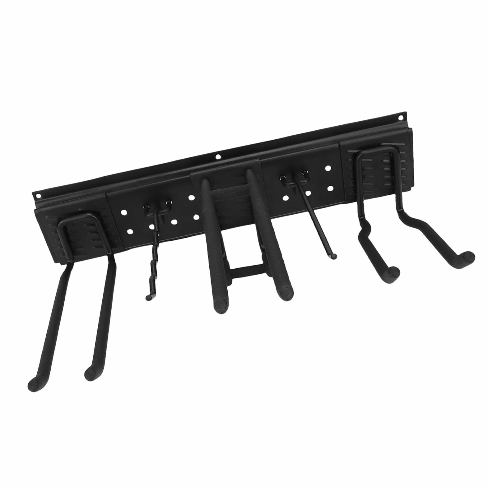 Drfeify Organizer na Narzędzia do Montażu na ścianie Metalowy Stojak do Przechowywania Narzędzi Garażowych z 3 Tablicami Szczelinowymi 16,5 Cala i 10 Regulowanymi Haczykami Szopy Garażowej