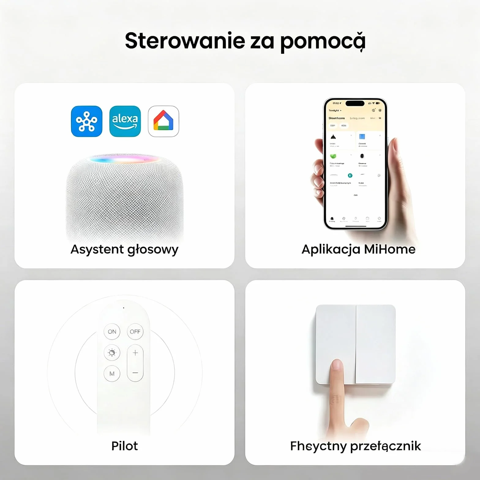 Yeelight Inteligentna Lampa Sufitowa LED 60 cm, 50 W, 4800 lm, RGBCW, Ściemnialny Plafon Smart WiFi, 16 mln Kolorów, 2700–6500 K, Szybki Montaż, Sterowanie Aplikacją, Alexa i Google Assistant